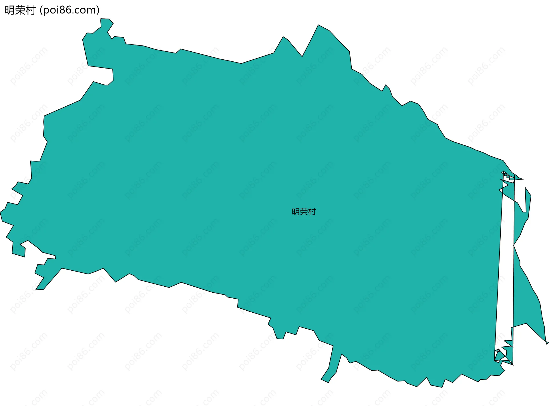 明荣村边界地图