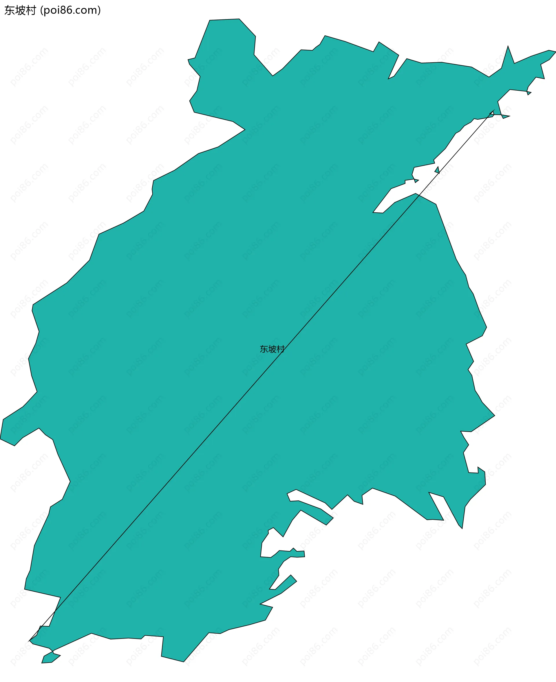 东坡村边界地图