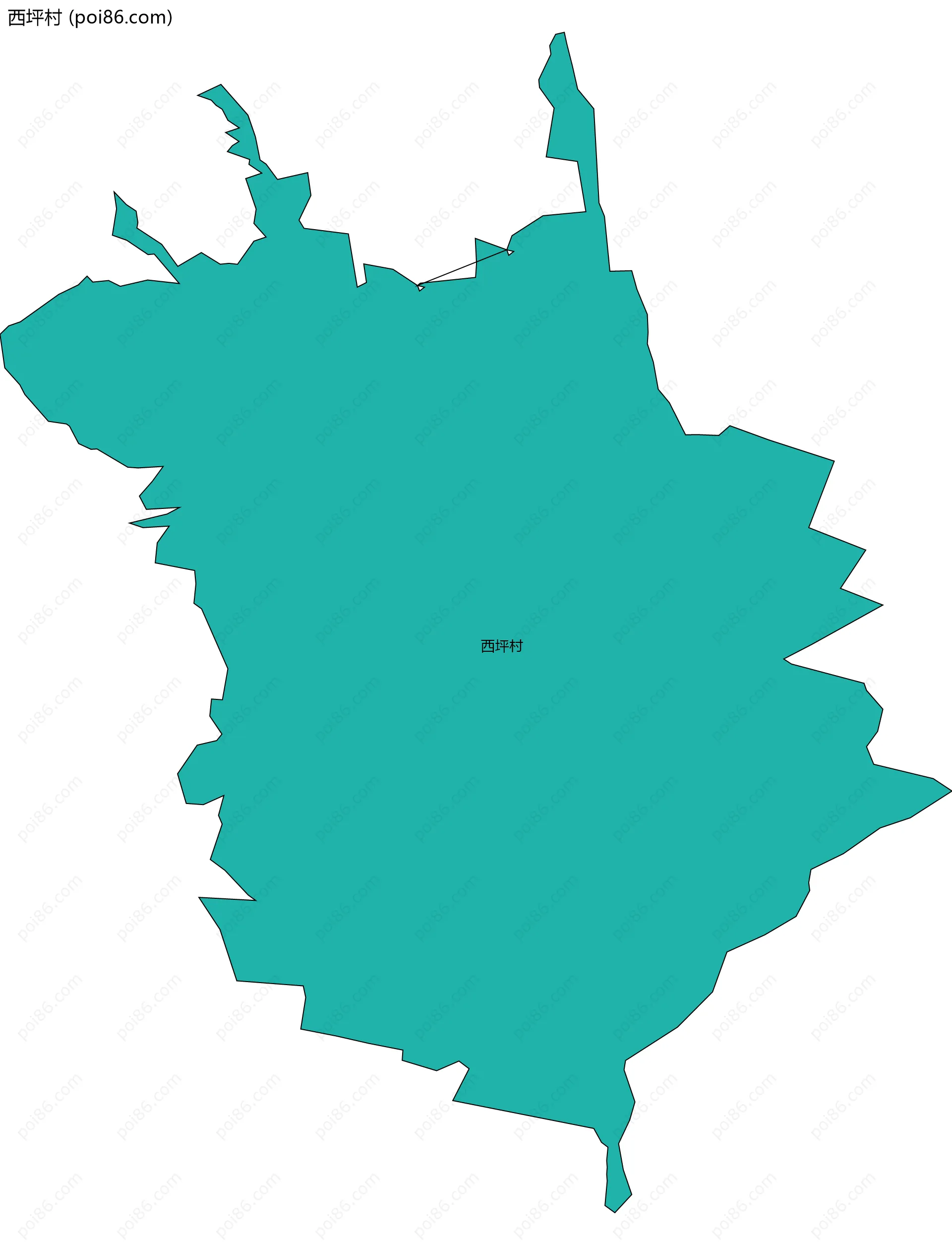 西坪村边界地图