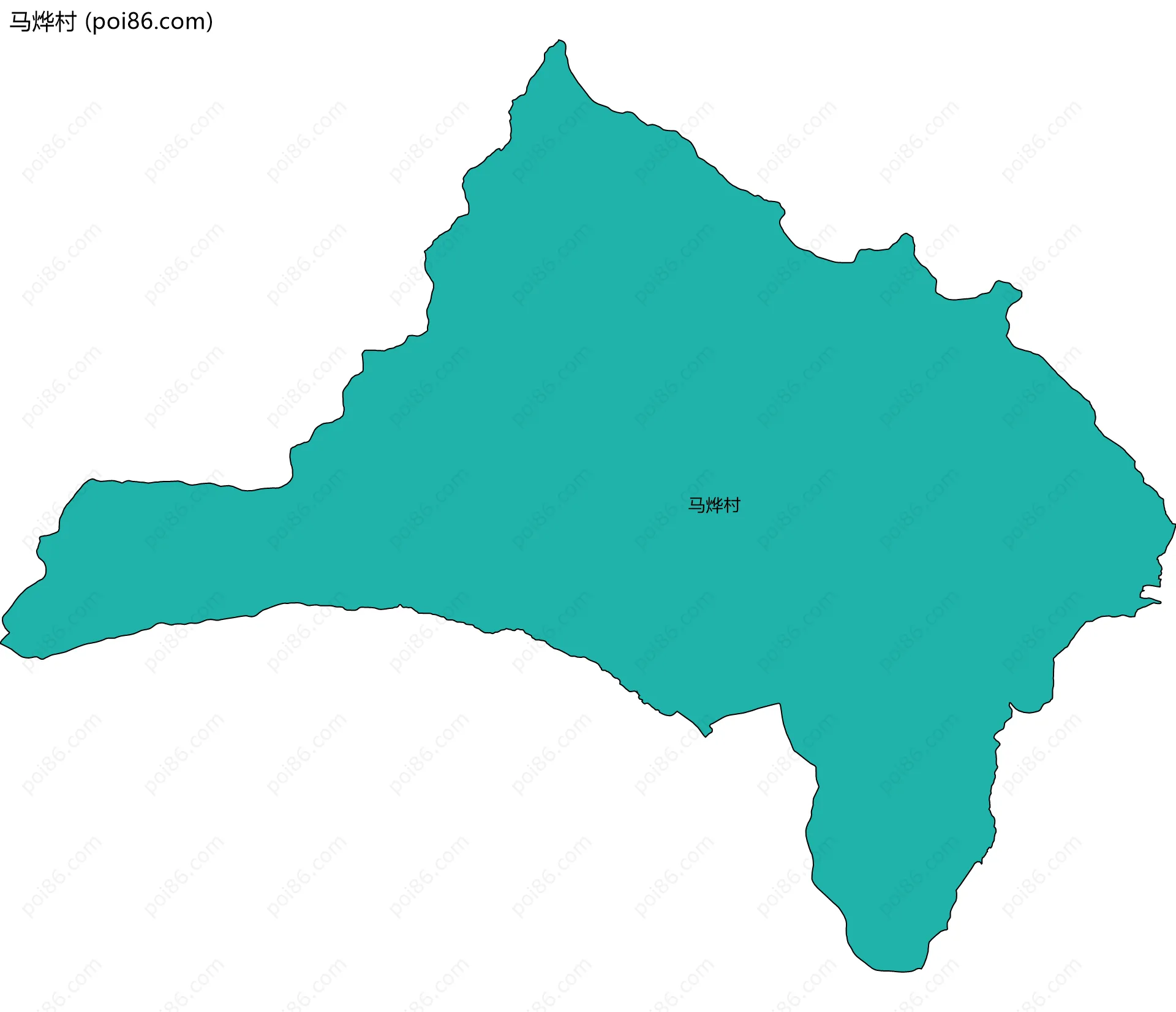 马烨村边界地图