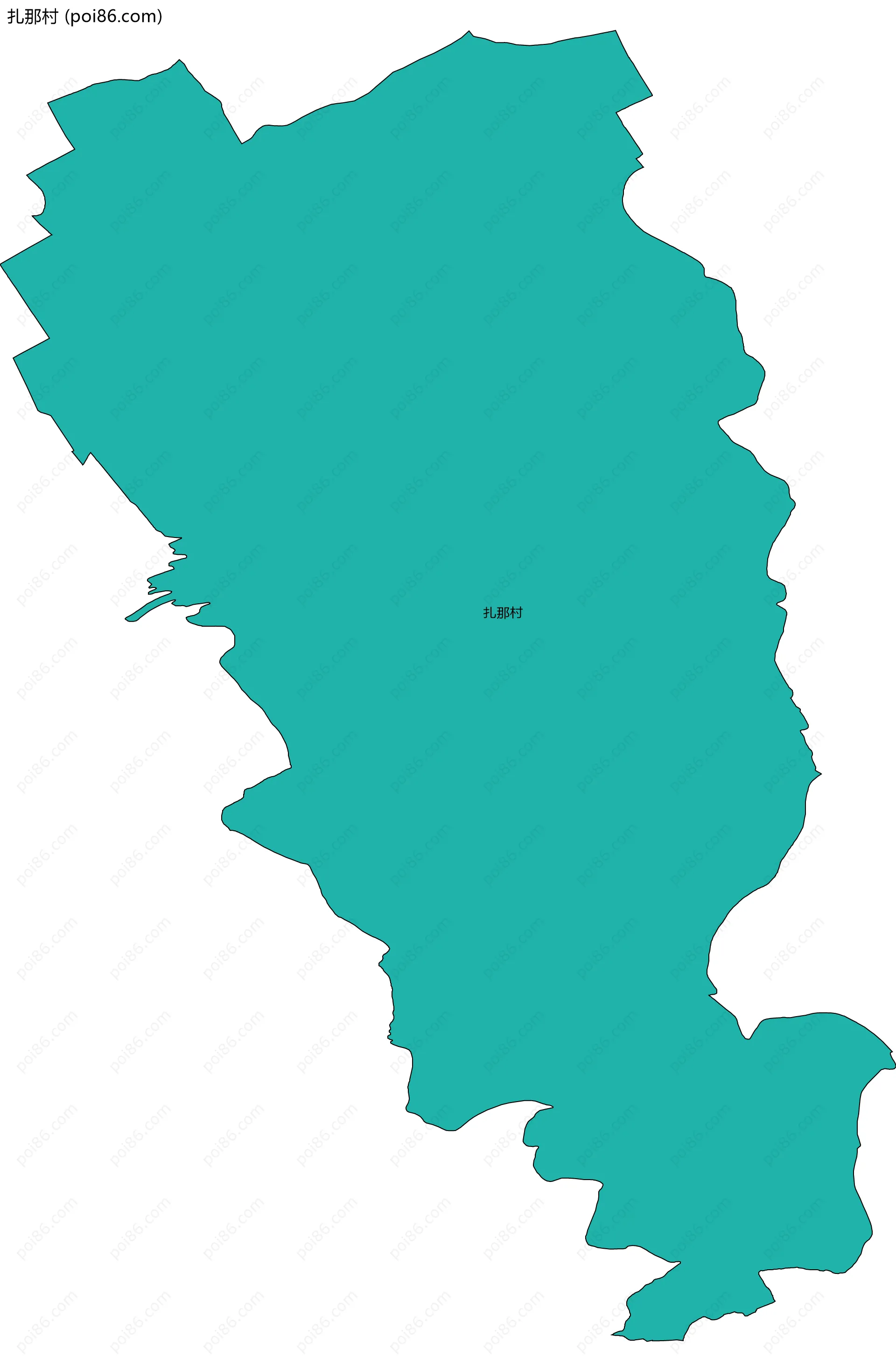 扎那村边界地图