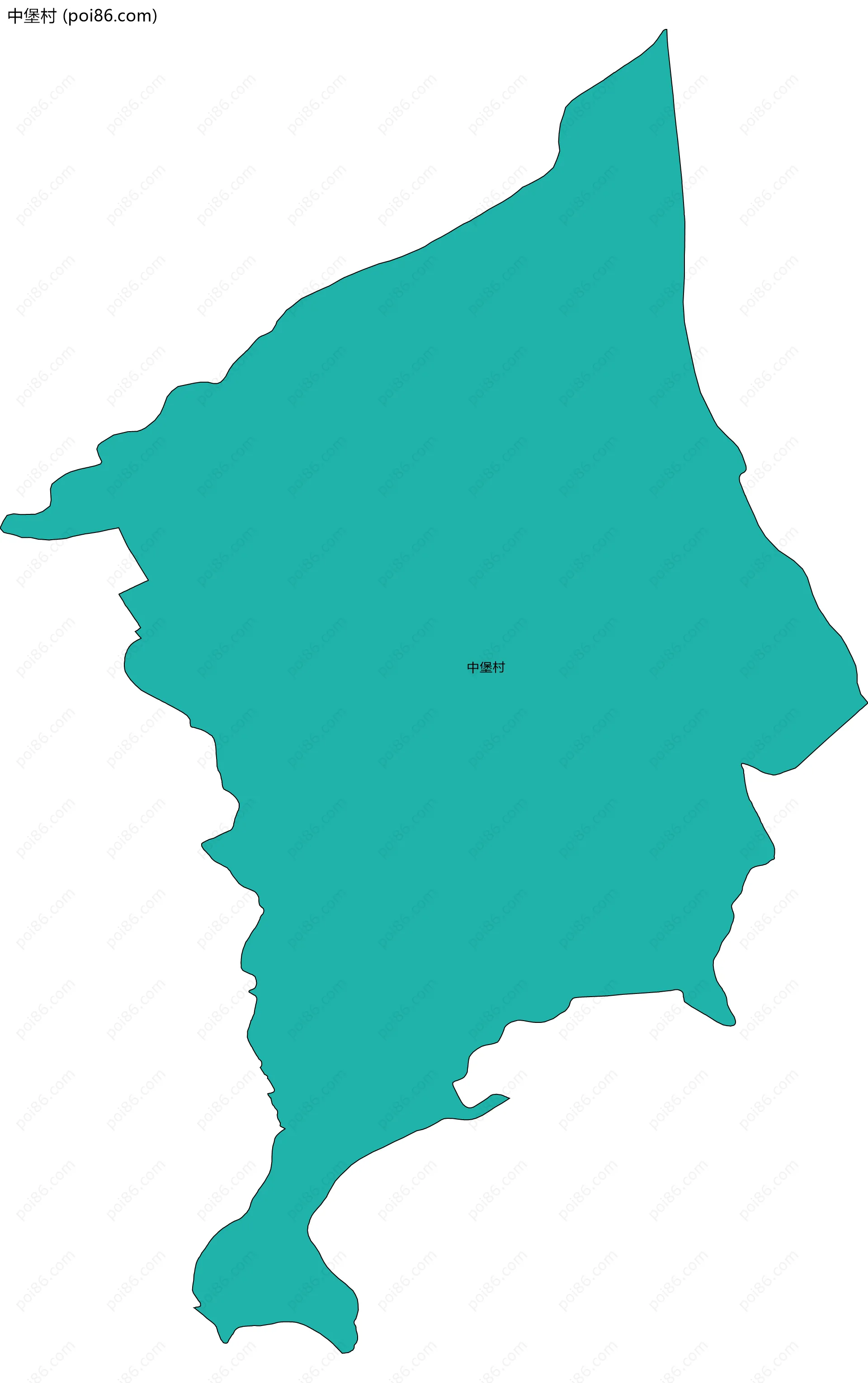 中堡村边界地图