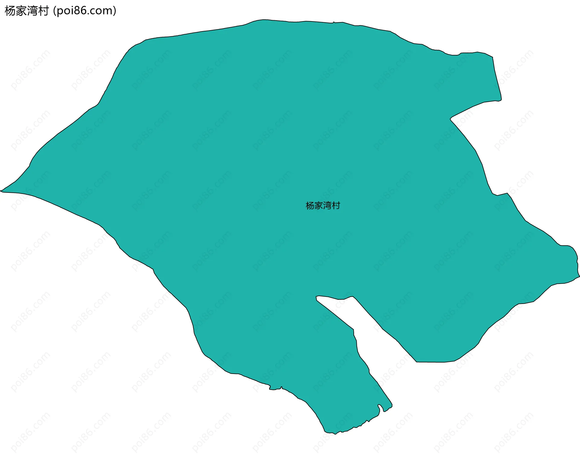 杨家湾村边界地图
