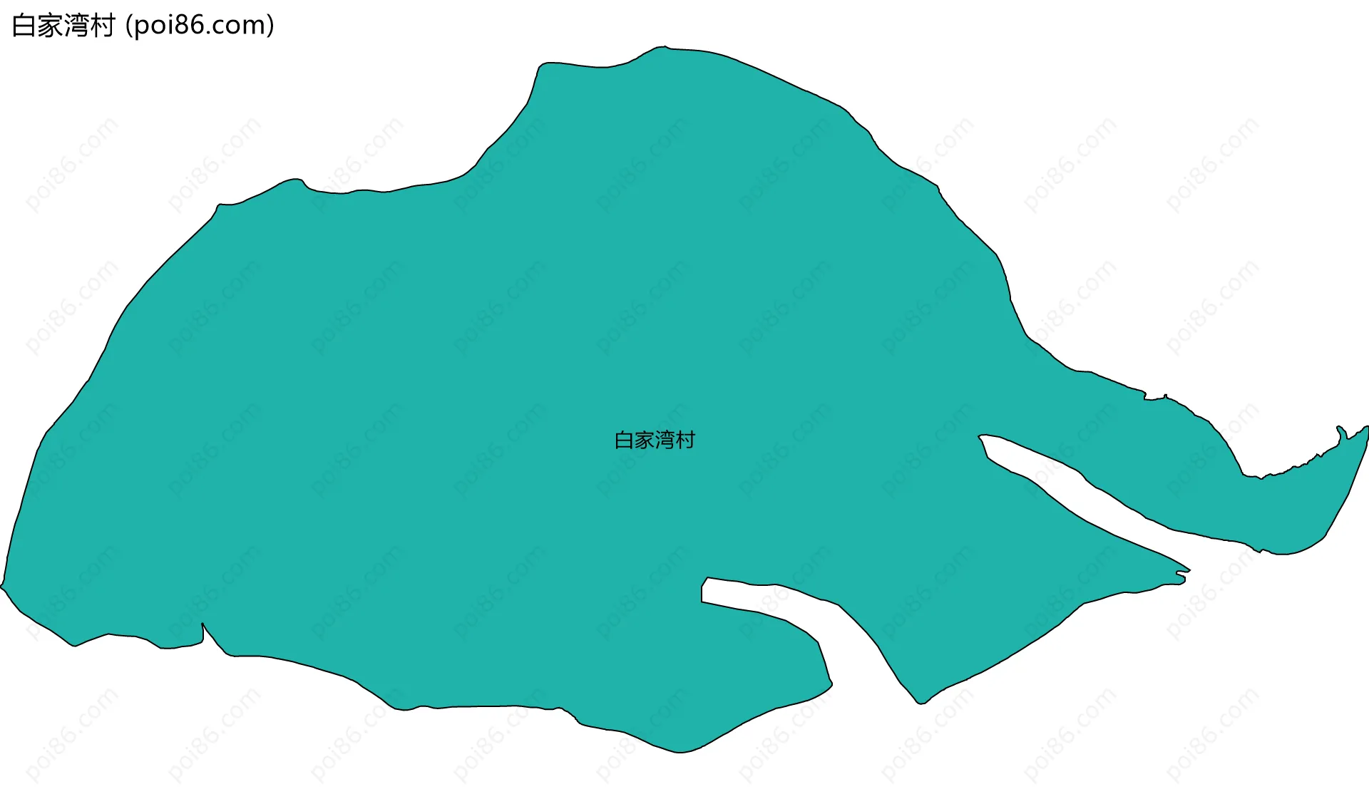 白家湾村边界地图