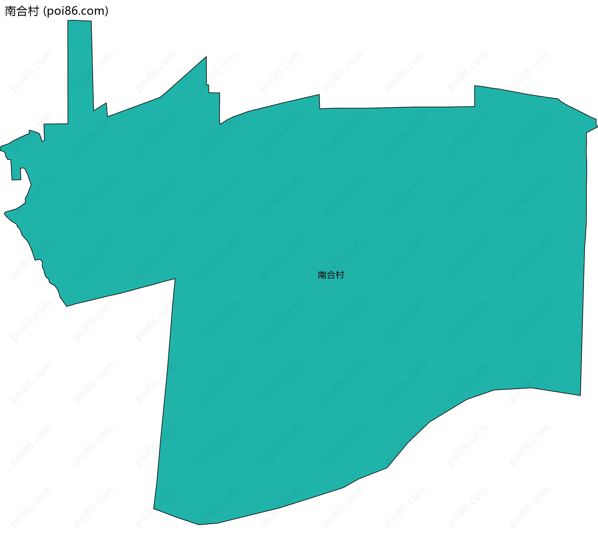 南合村边界地图