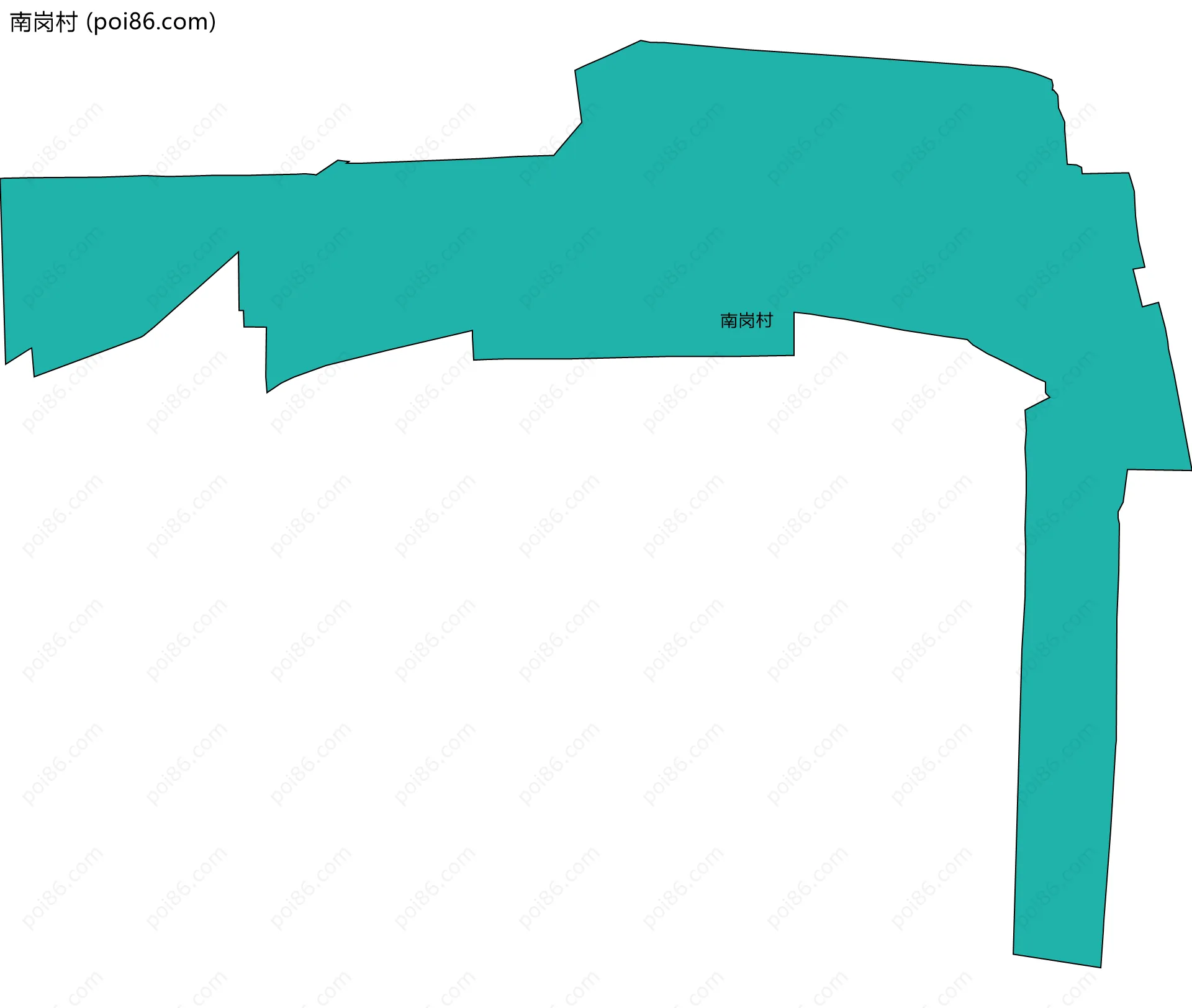 南岗村边界地图