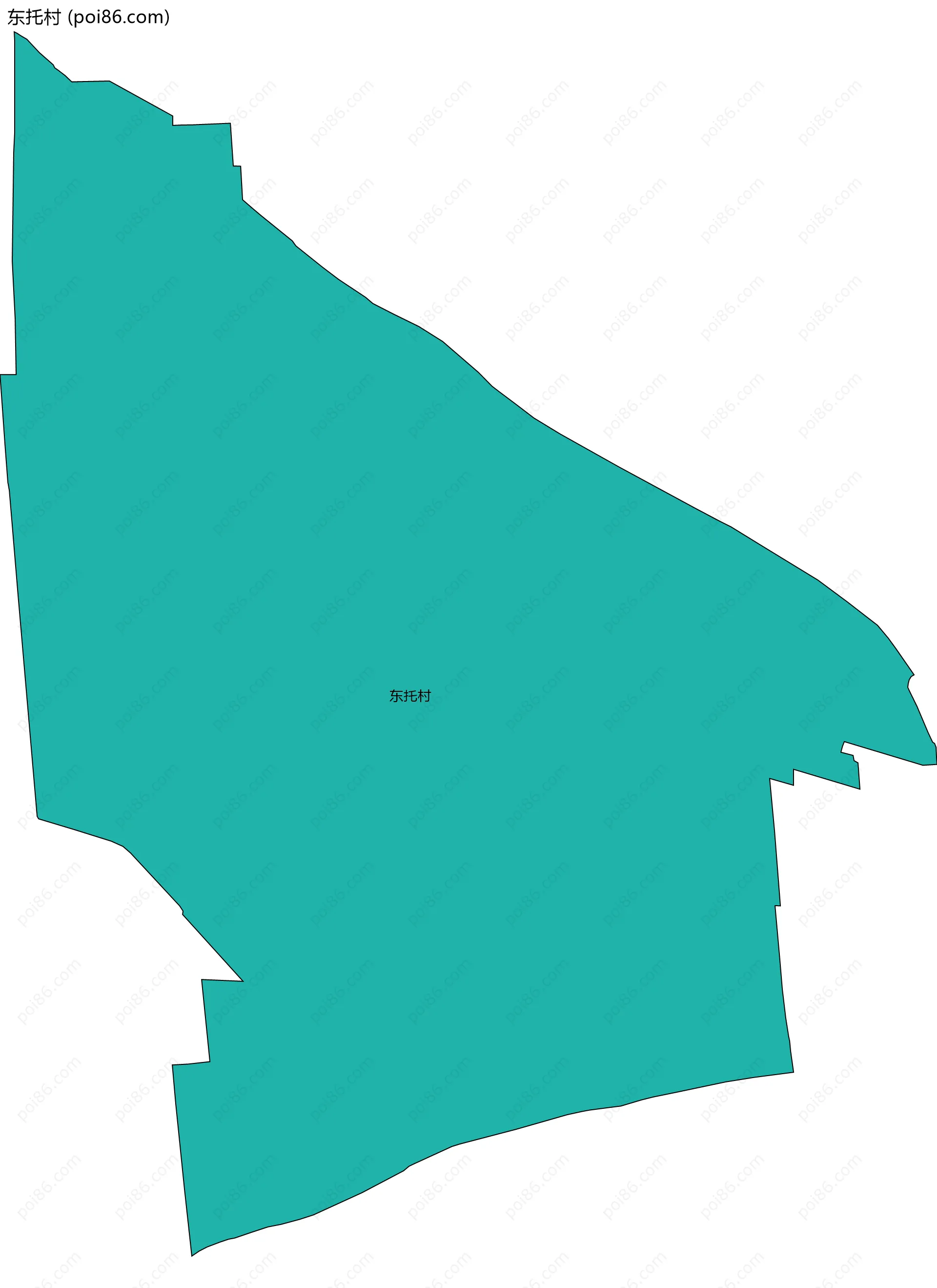 东托村边界地图