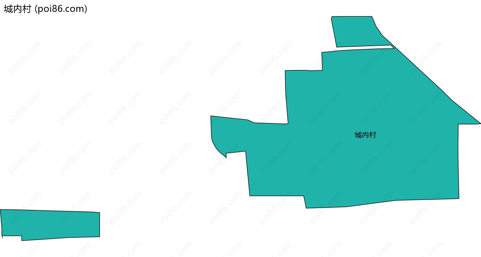 城内村边界地图