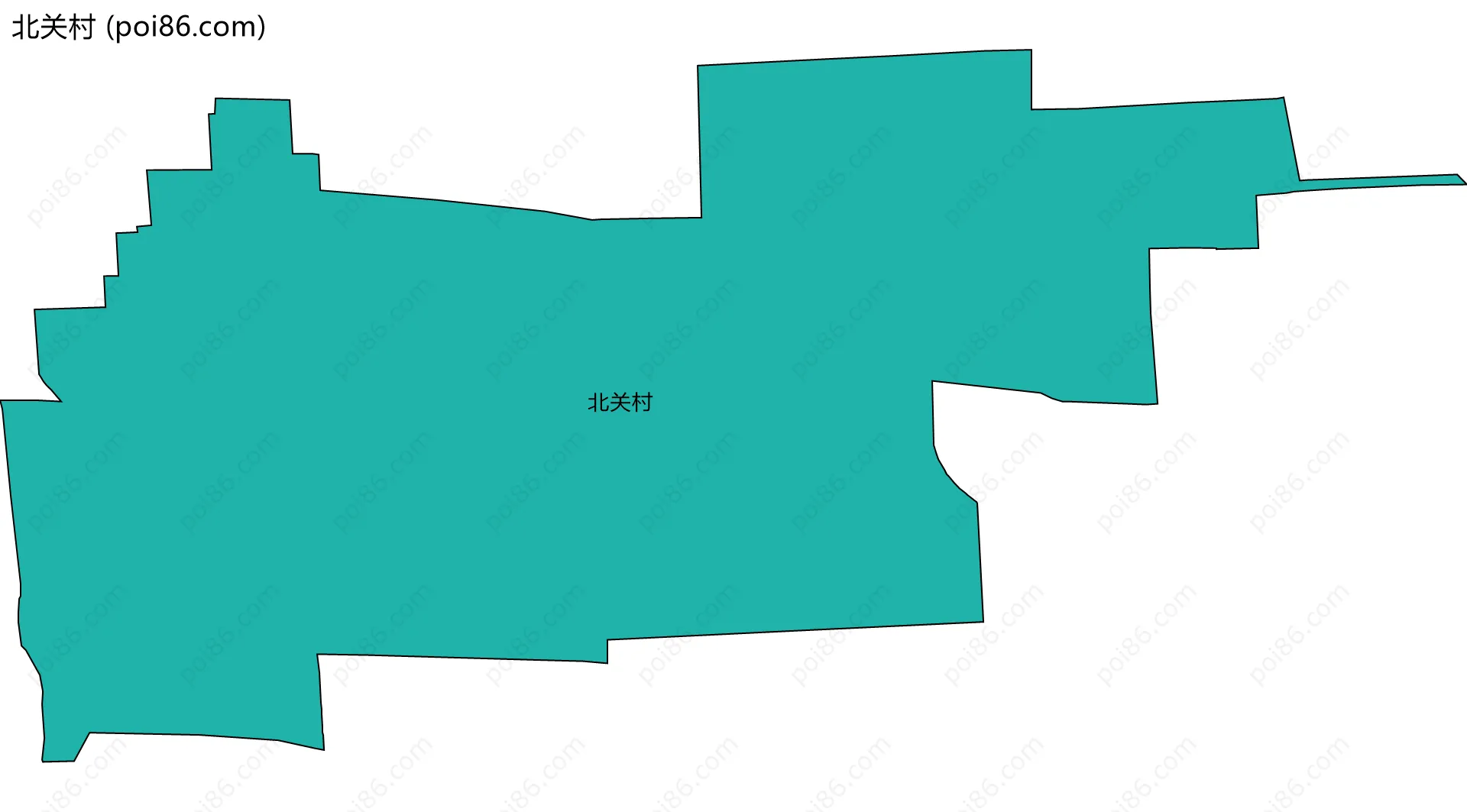 北关村边界地图