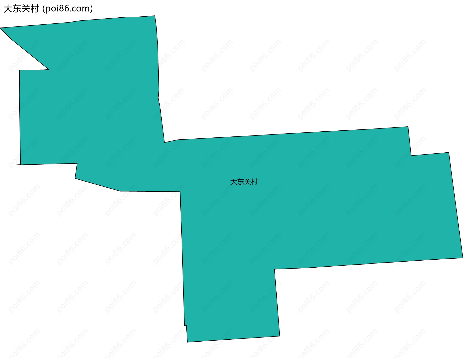 大东关村边界地图