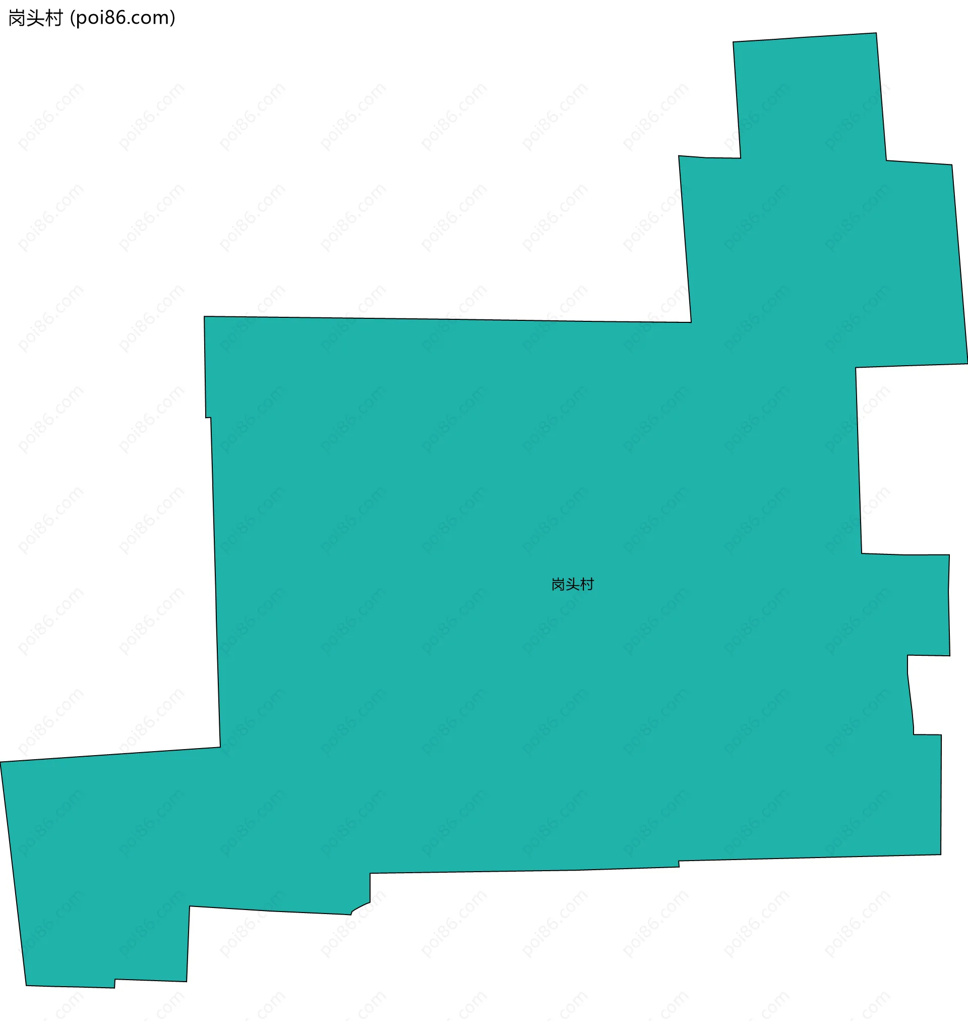 岗头村边界地图
