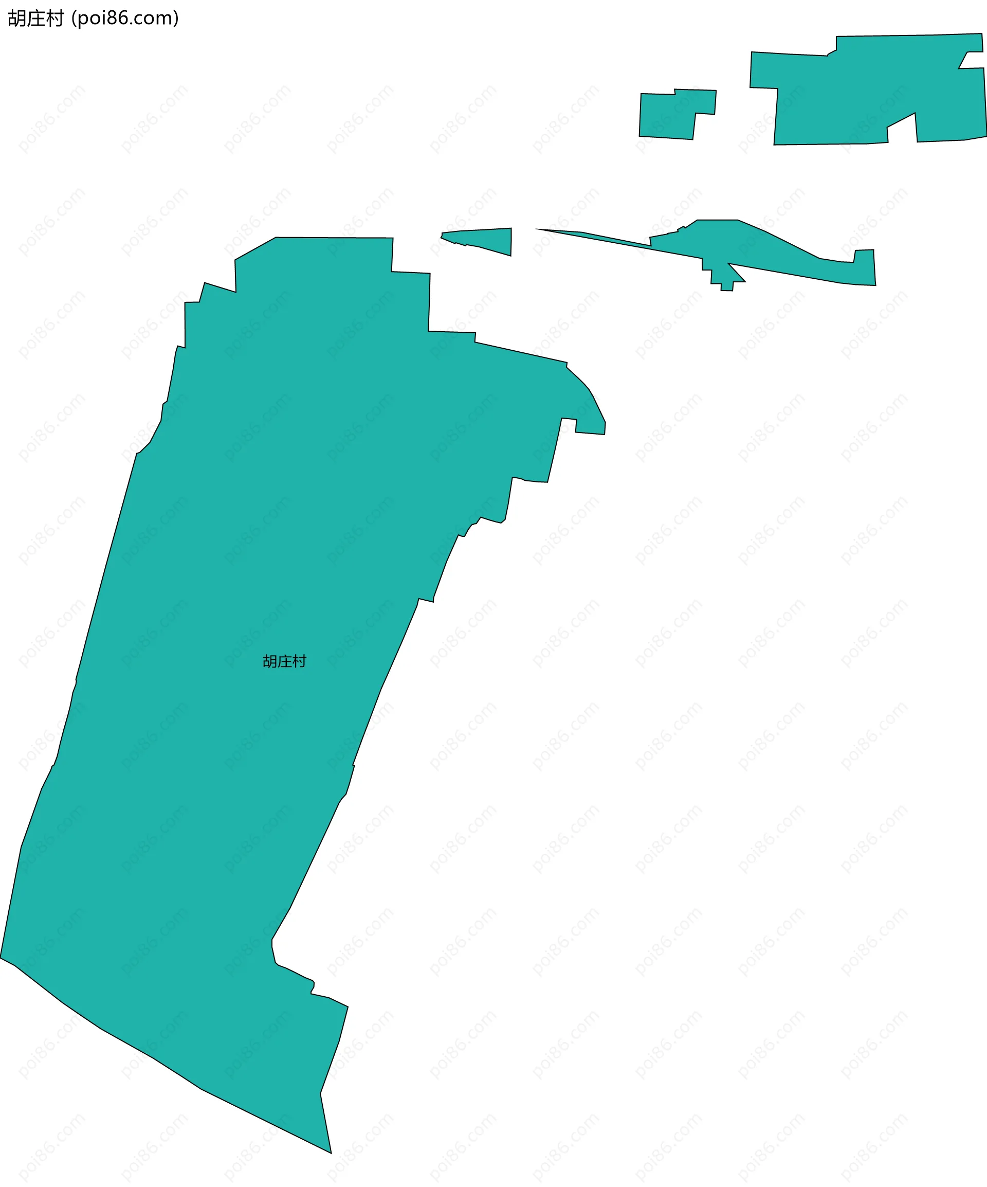 胡庄村边界地图