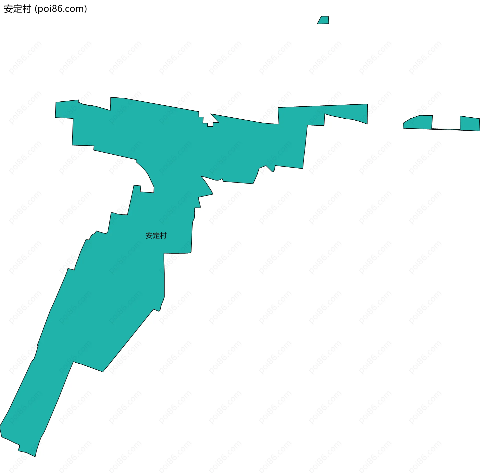 安定村边界地图