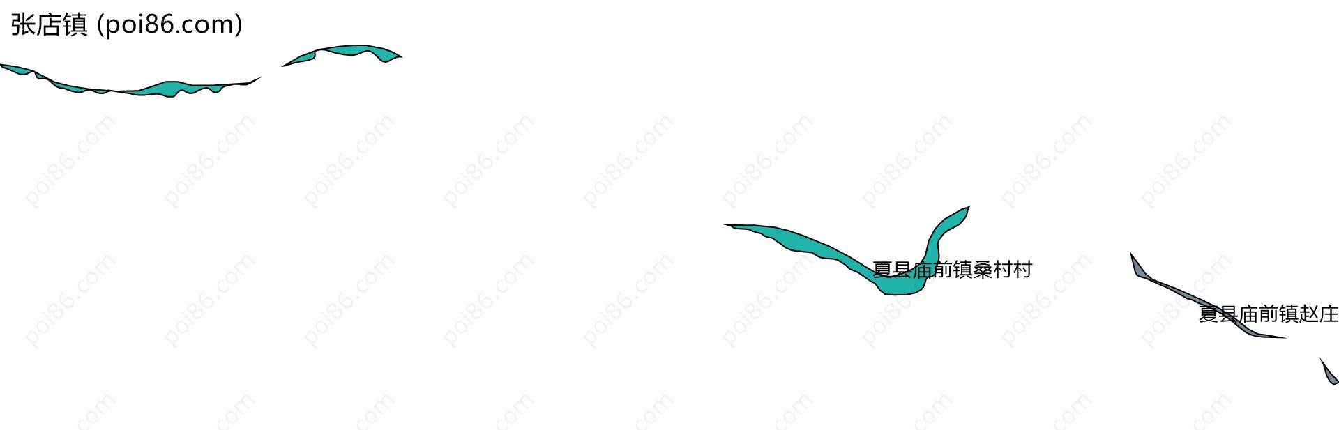 张店镇边界地图(五级行政区划)