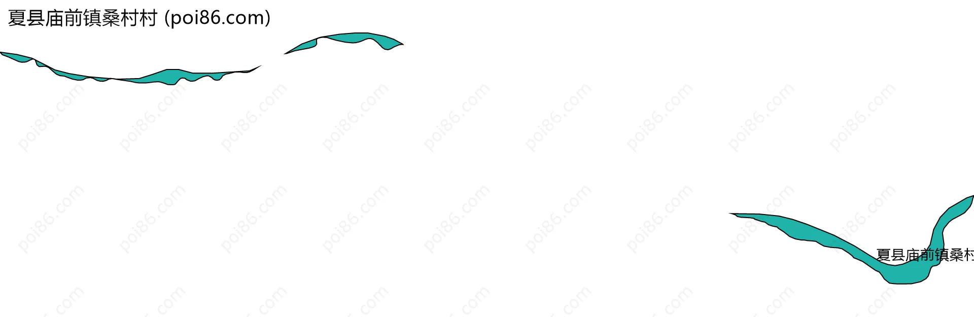 夏县庙前镇桑村村边界地图