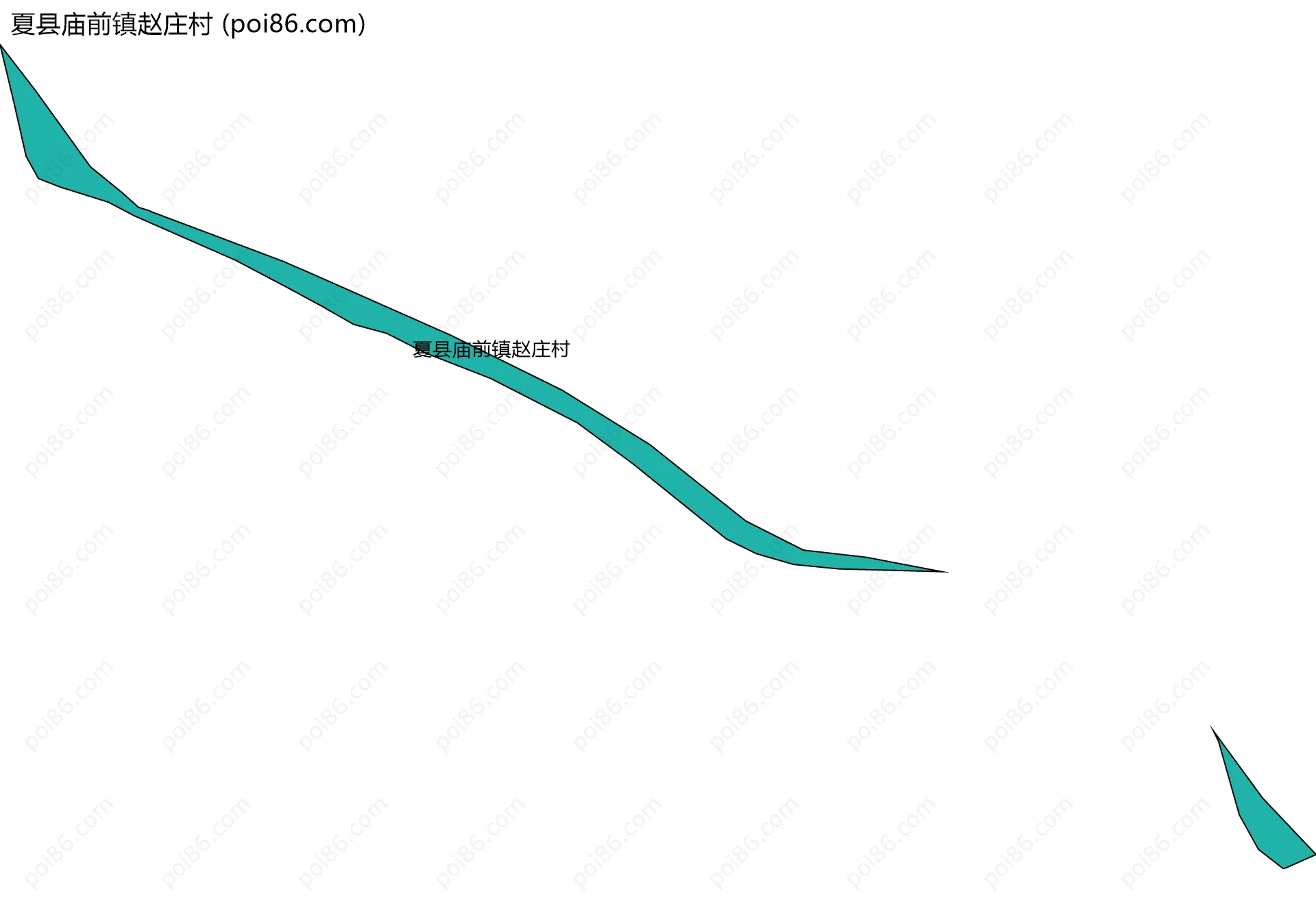夏县庙前镇赵庄村边界地图