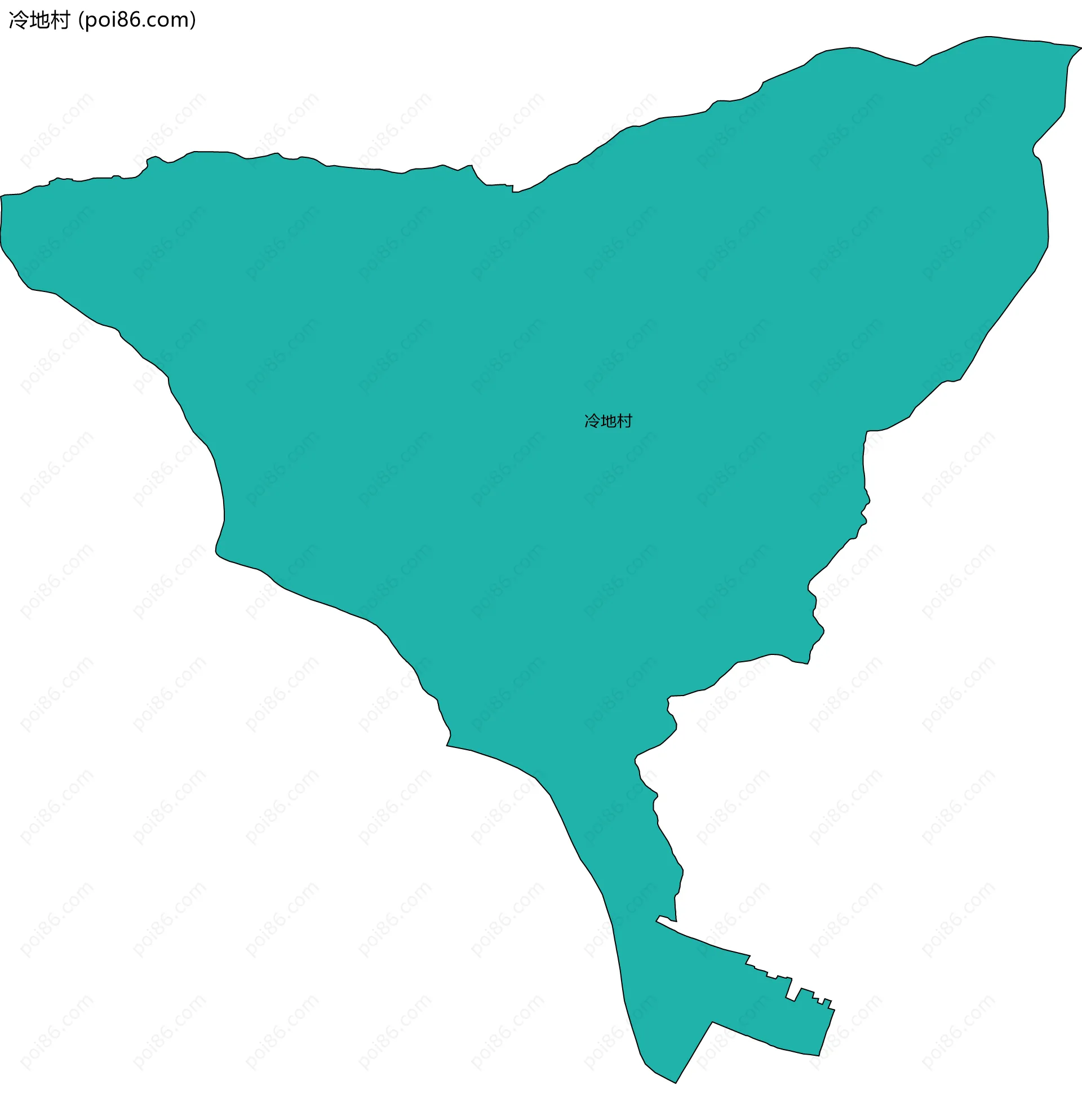 冷地村边界地图