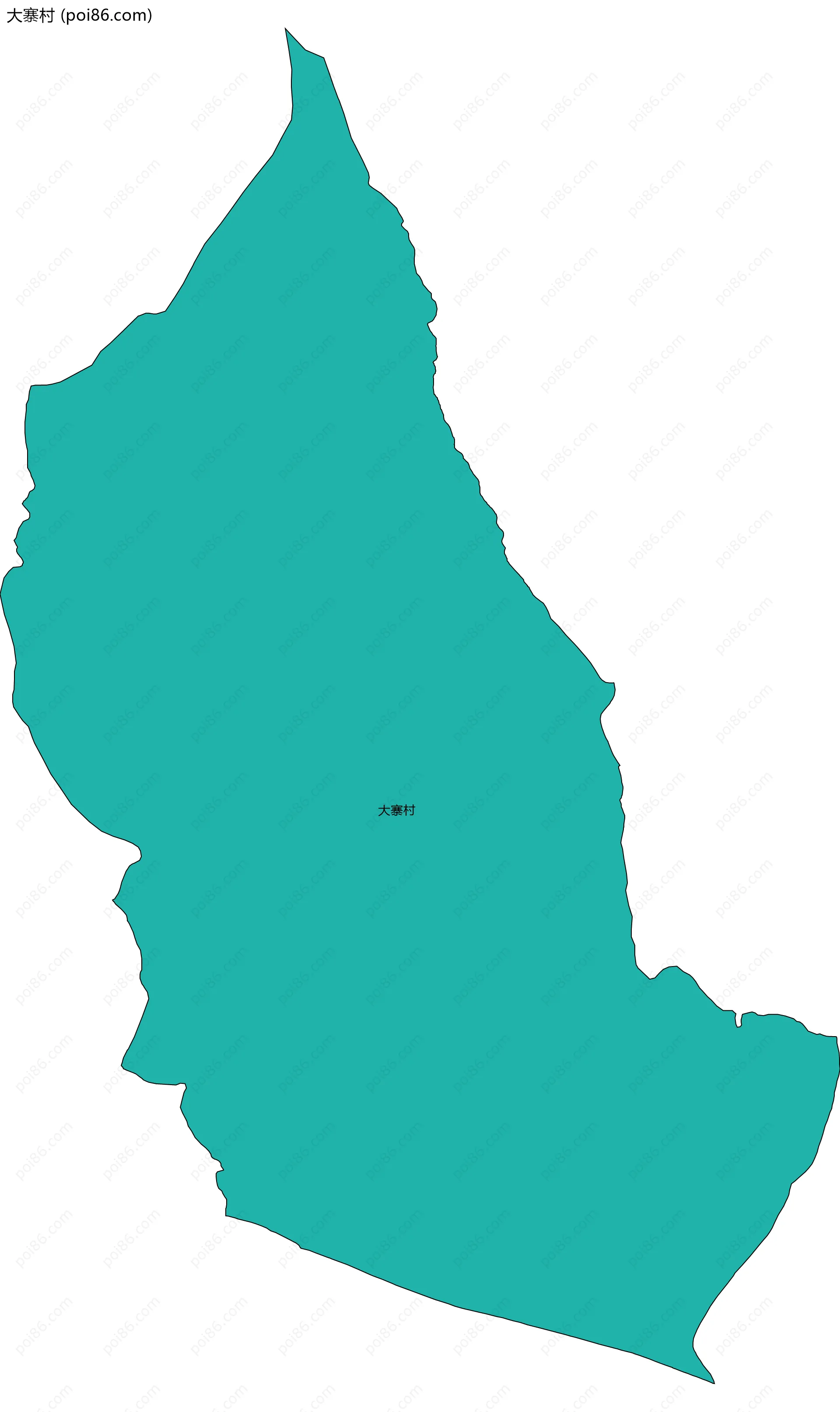 大寨村边界地图