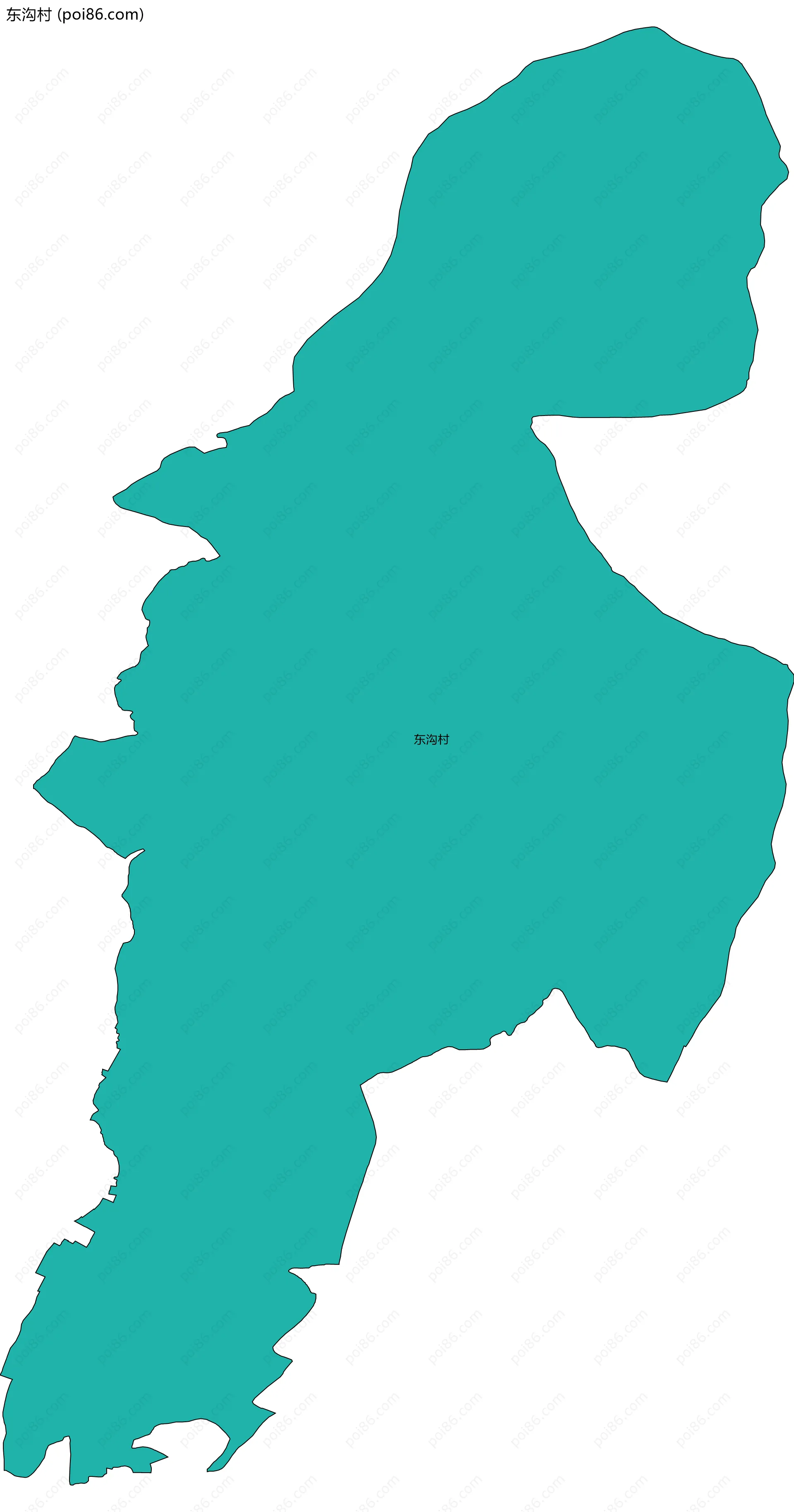 东沟村边界地图