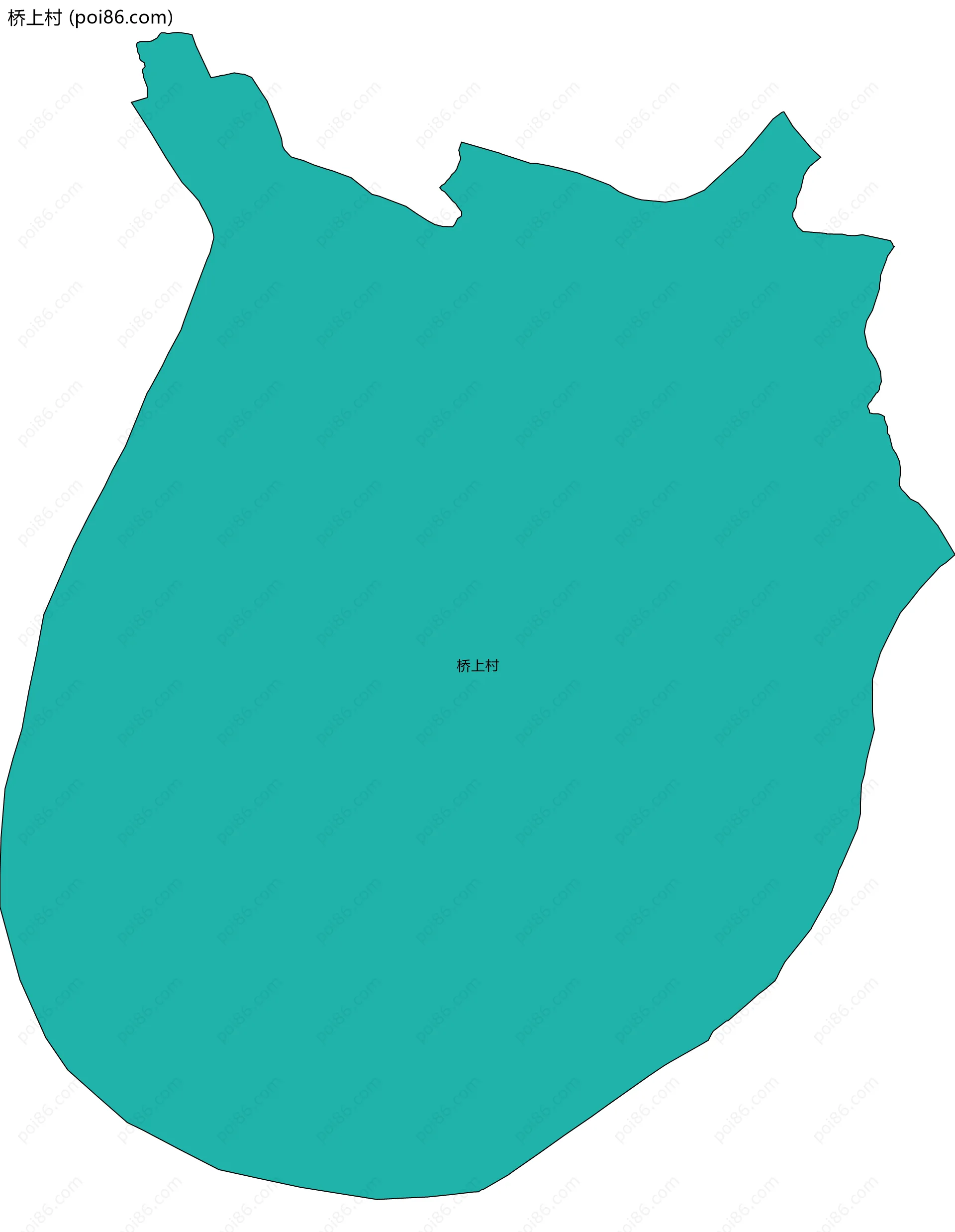 桥上村边界地图