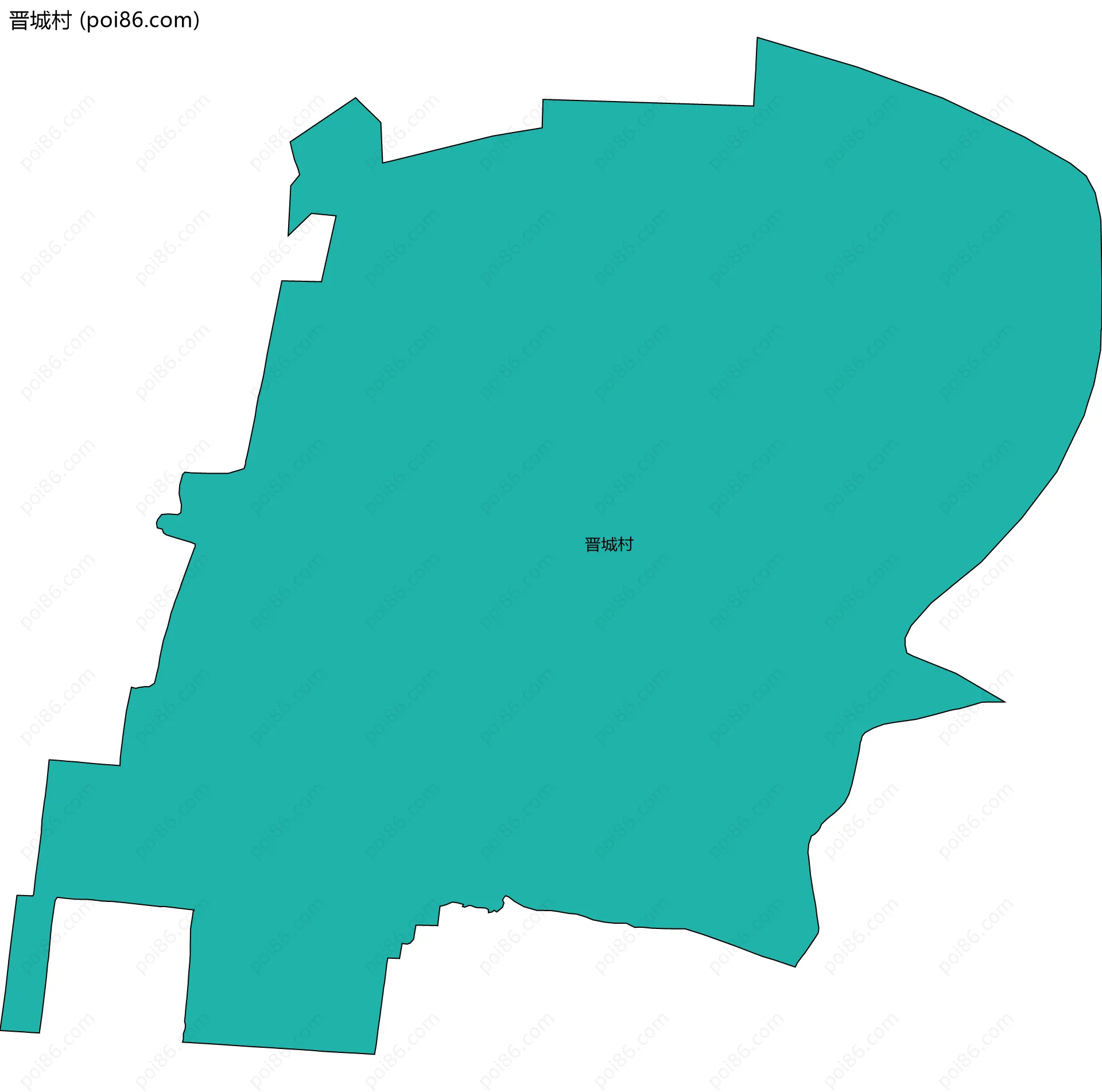 晋城村边界地图