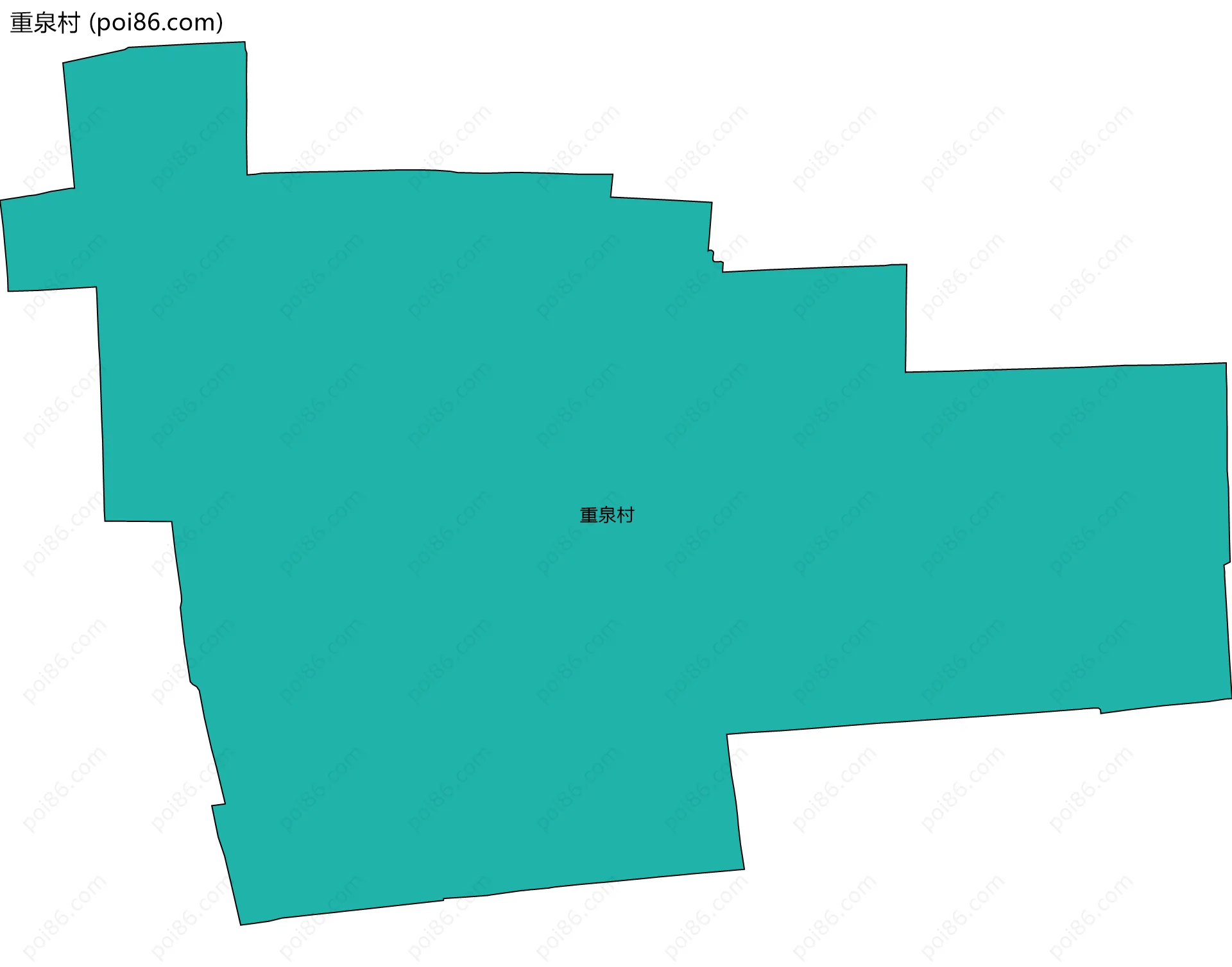 重泉村边界地图