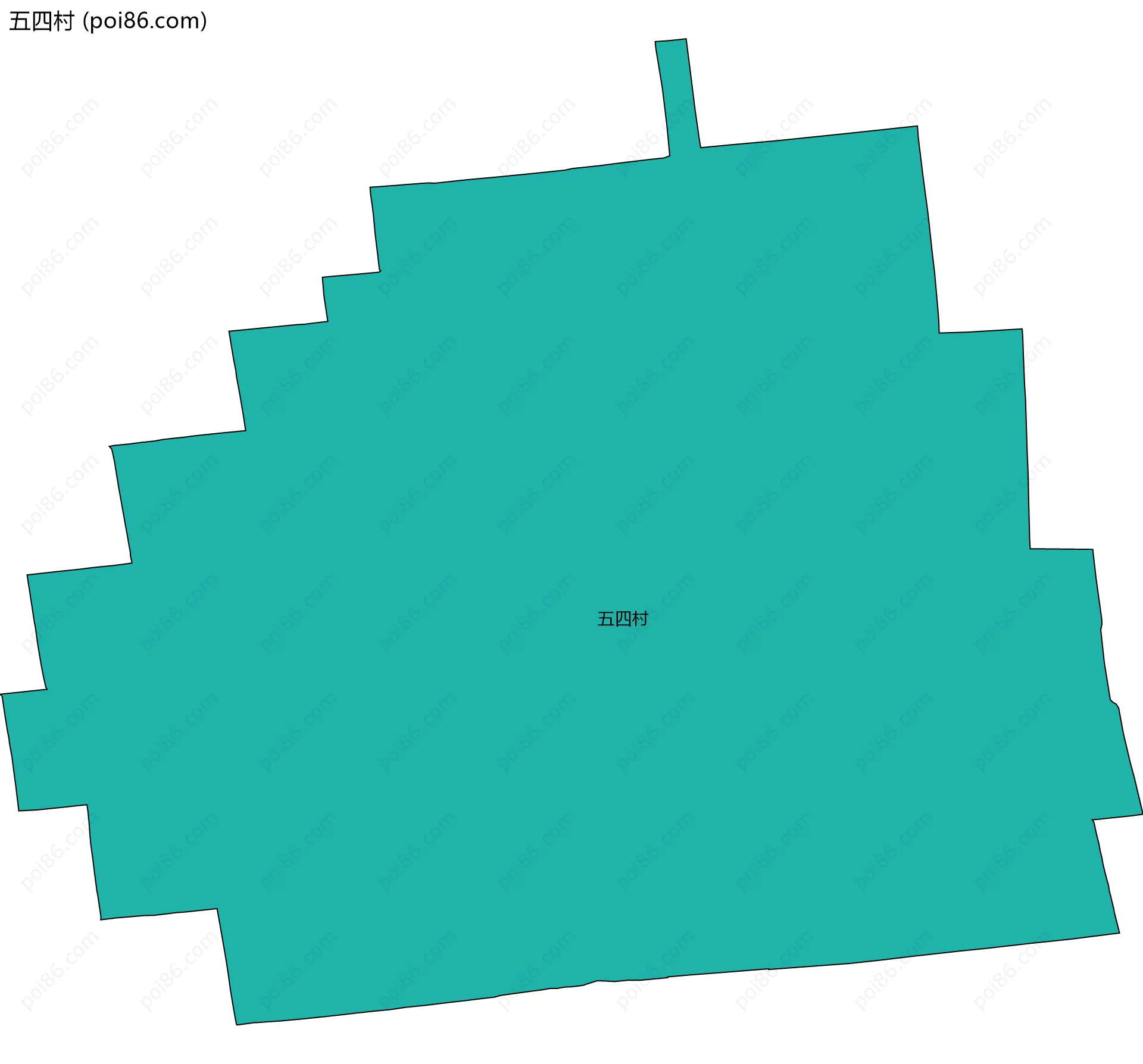 五四村边界地图