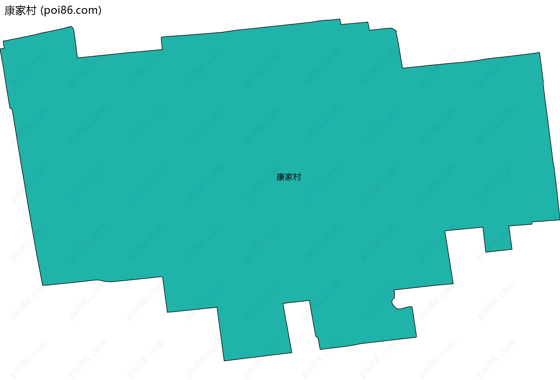 康家村边界地图