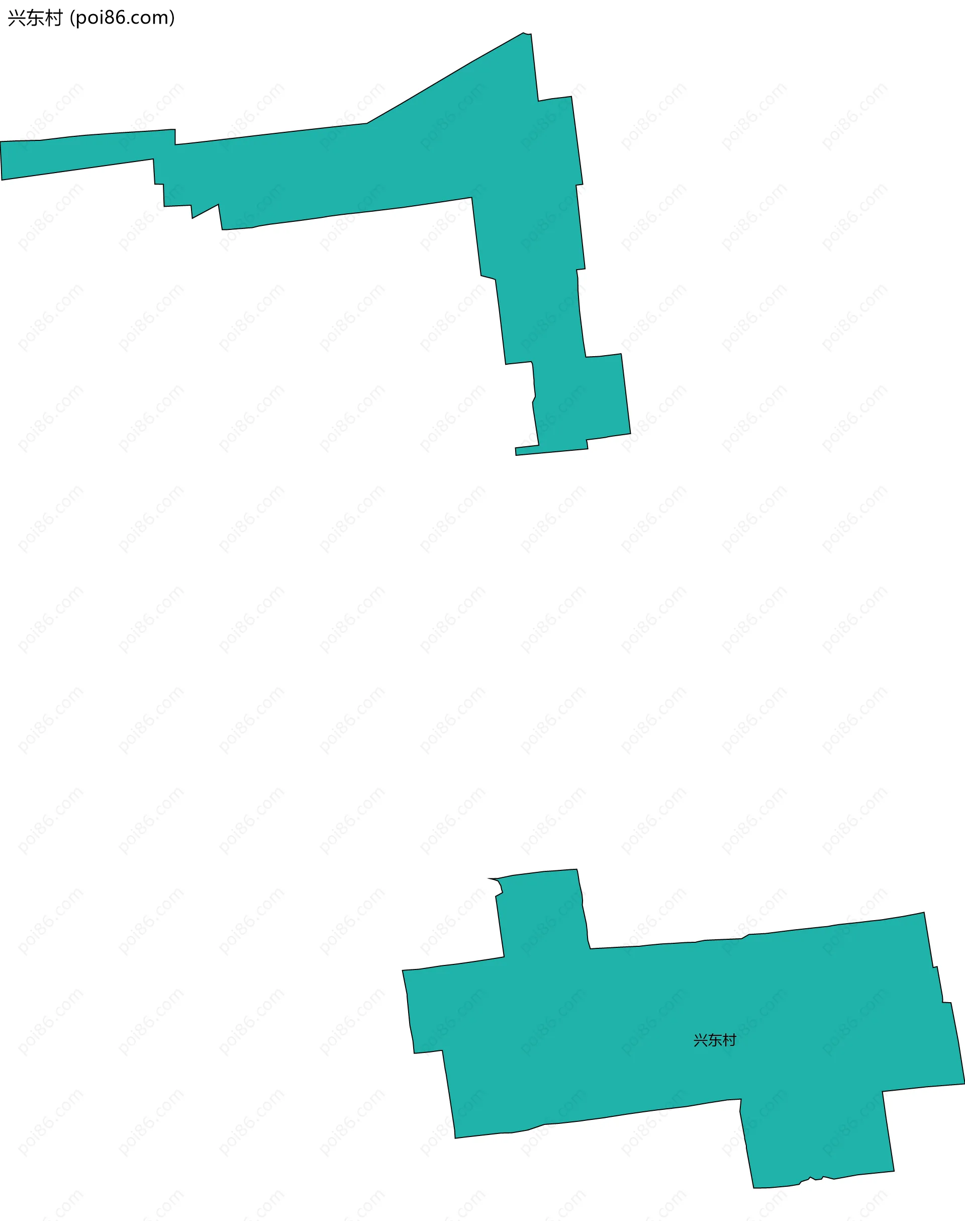 兴东村边界地图