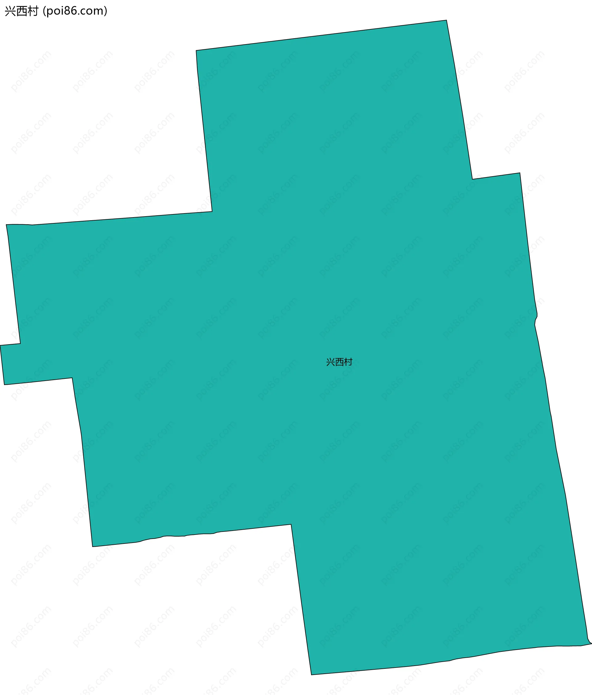 兴西村边界地图