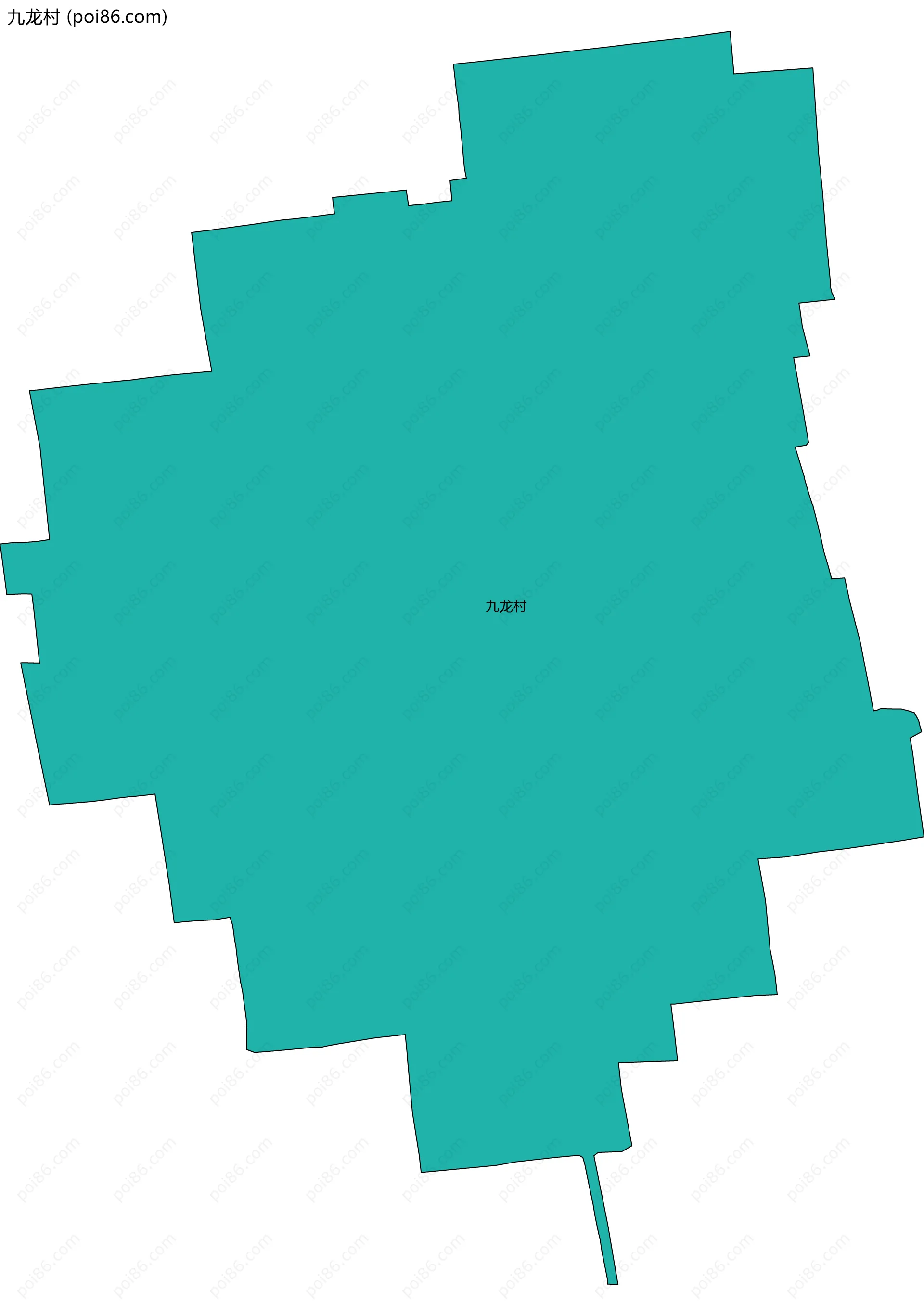 九龙村边界地图