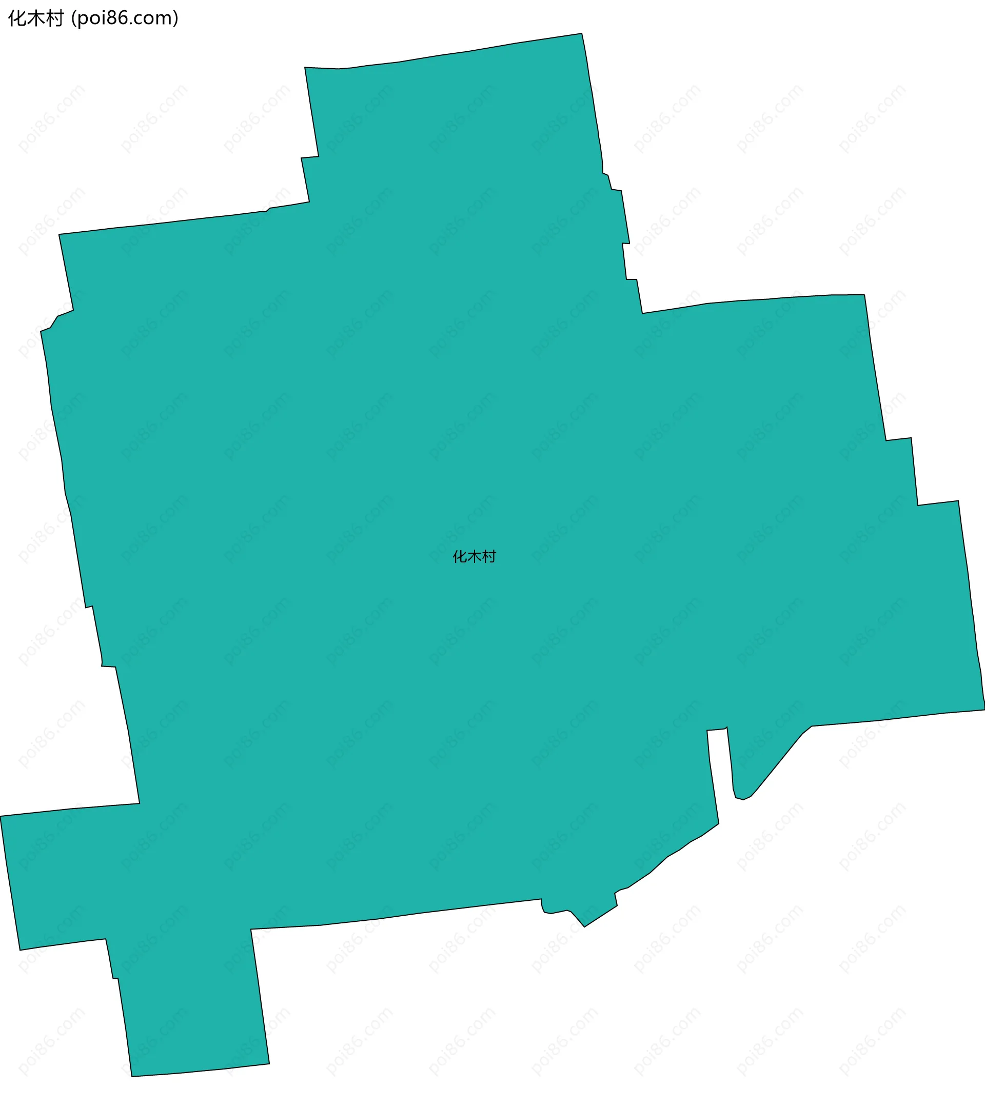 化木村边界地图