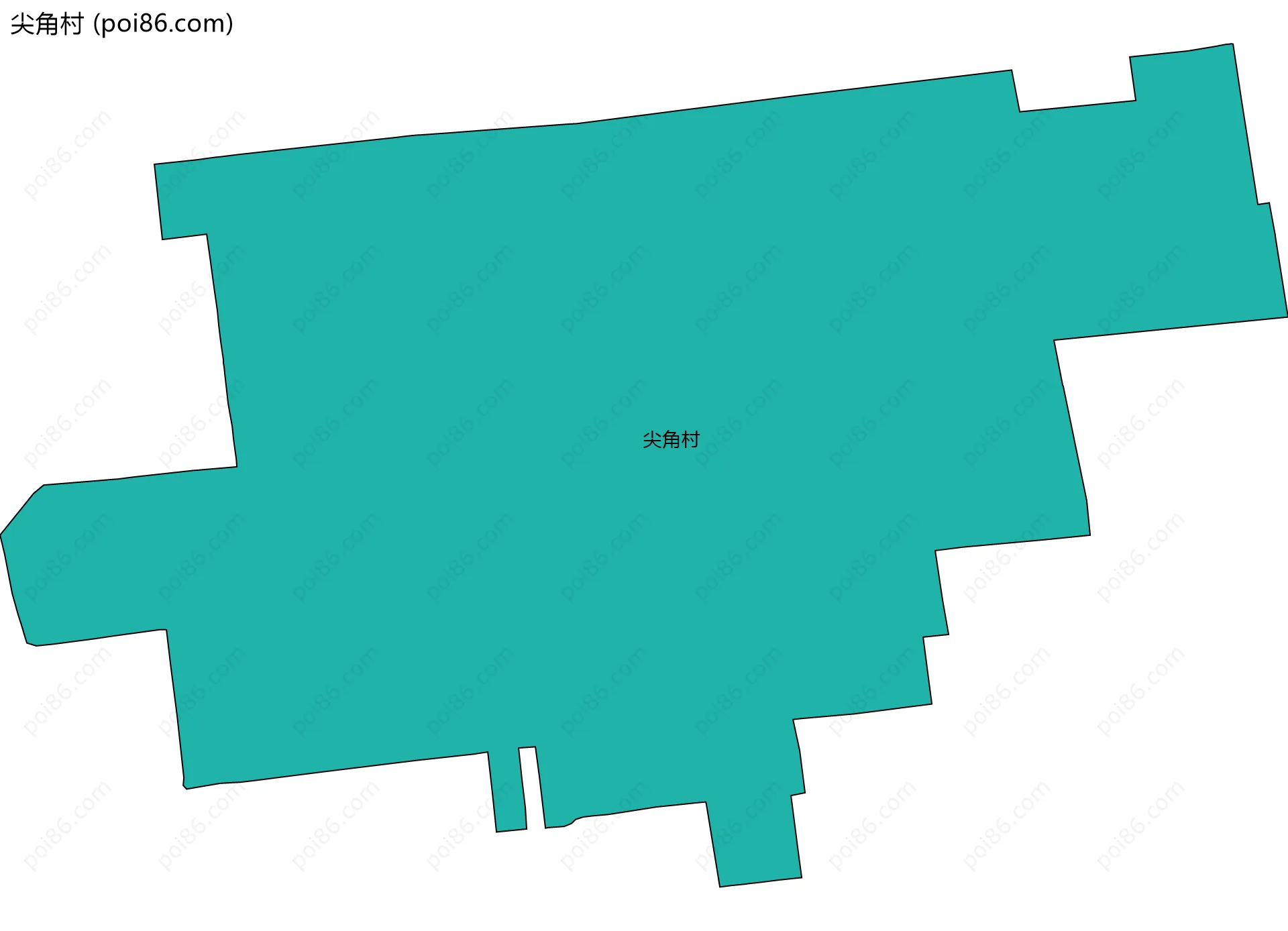 尖角村边界地图