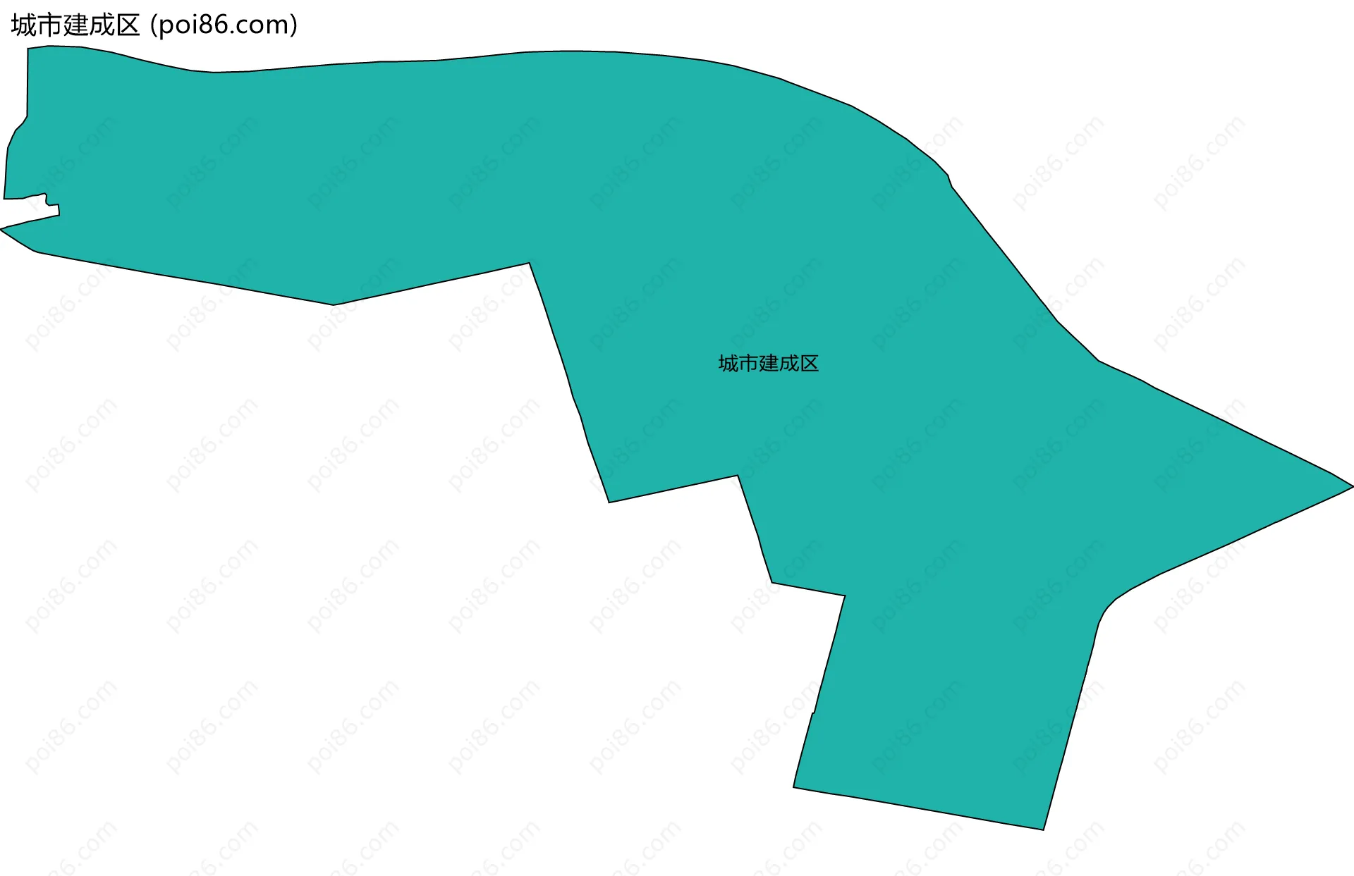 城市建成区边界地图
