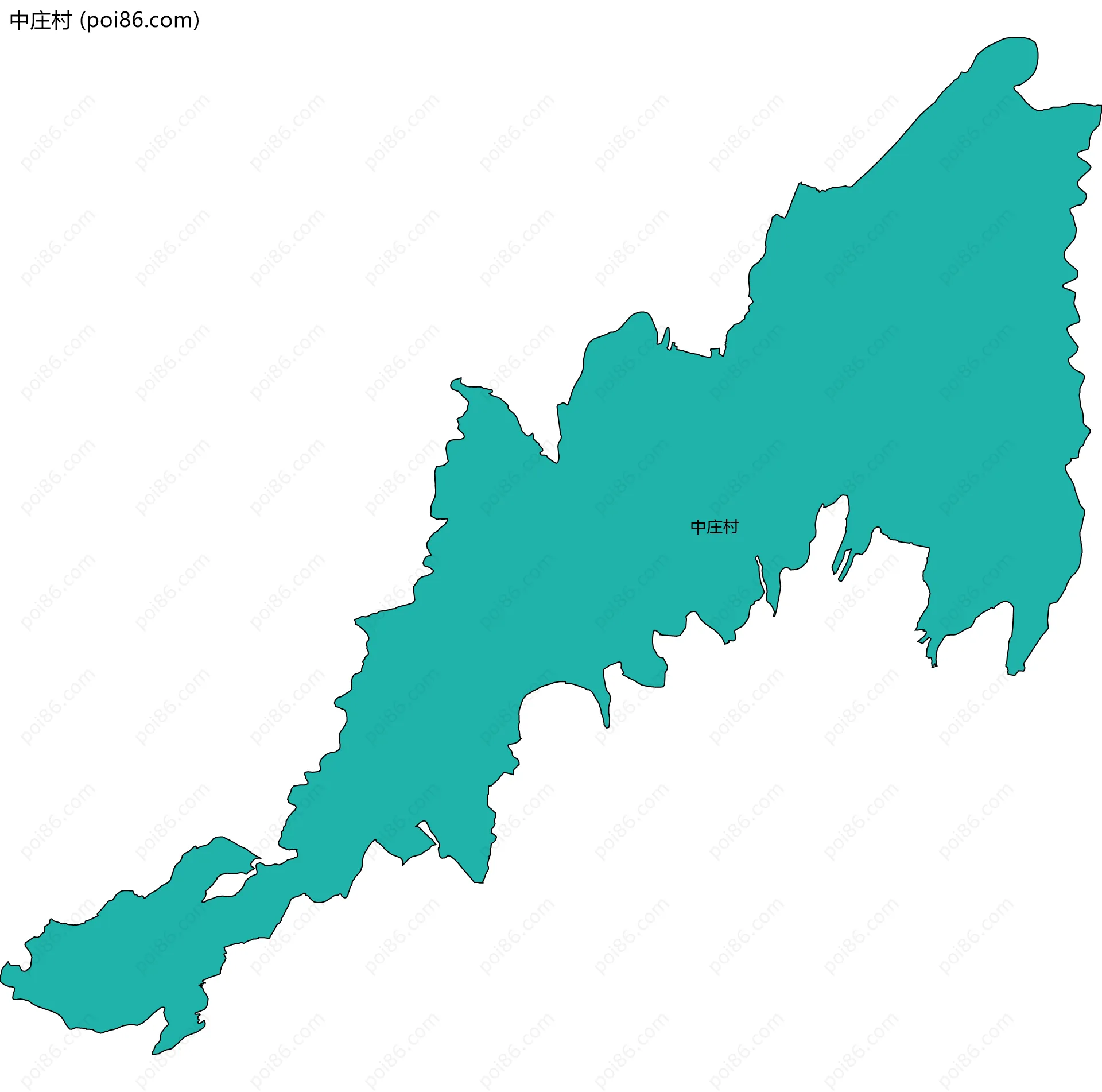 中庄村边界地图