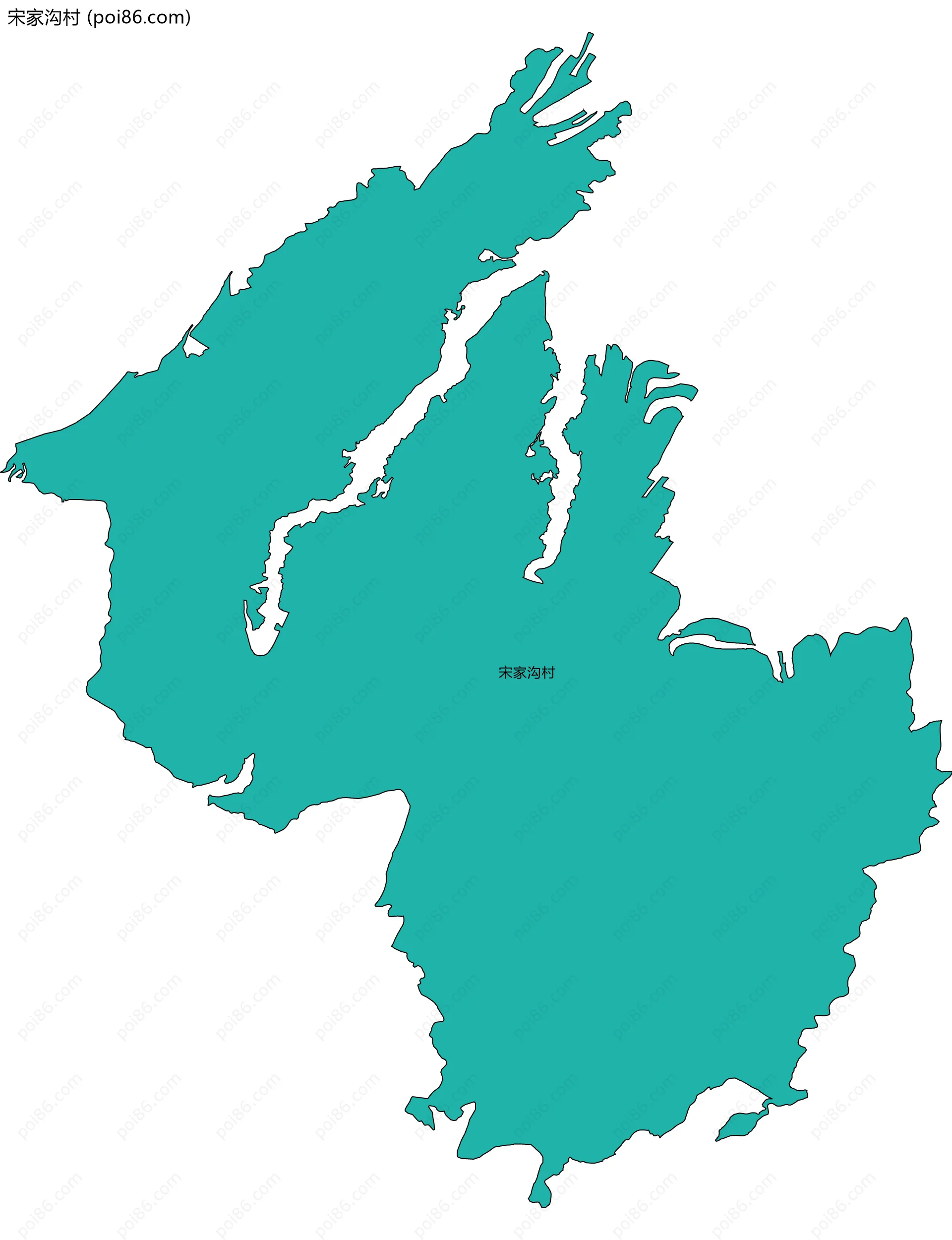 宋家沟村边界地图