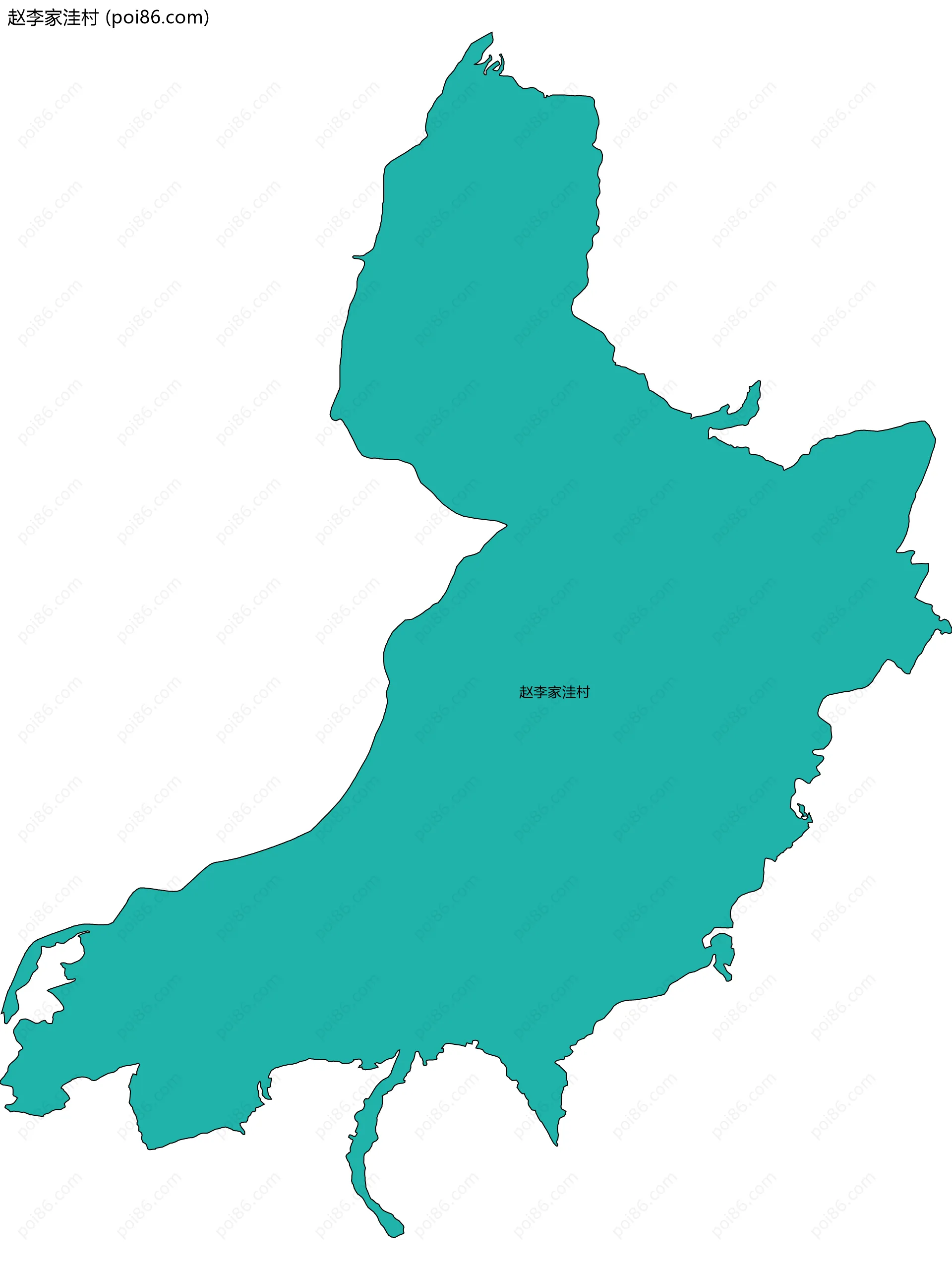 赵李家洼村边界地图