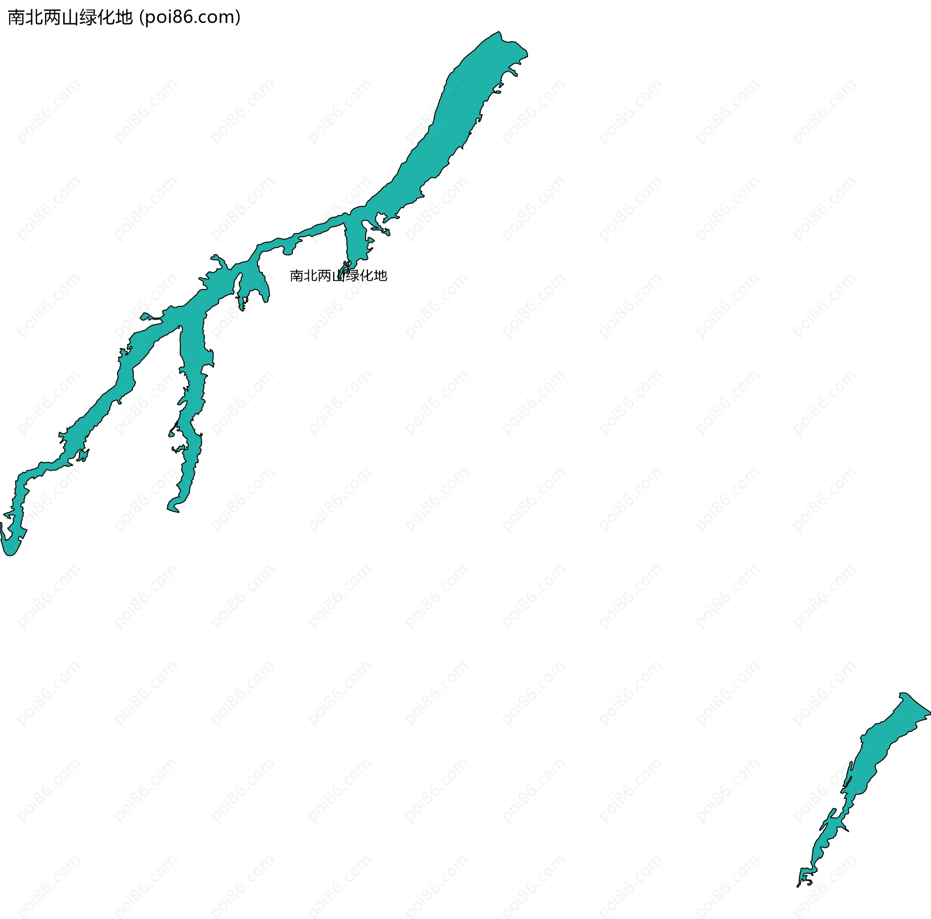 南北两山绿化地边界地图