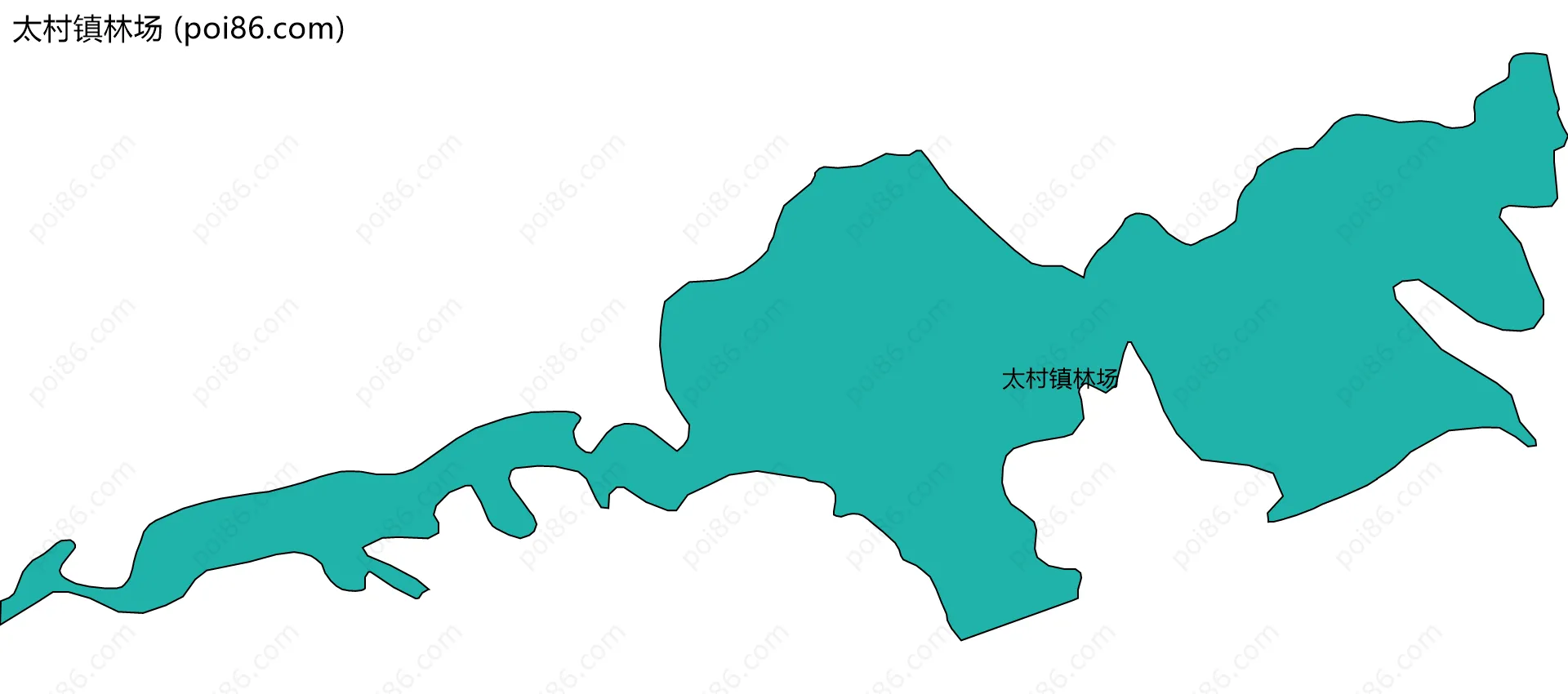 太村镇林场边界地图(五级行政区划)