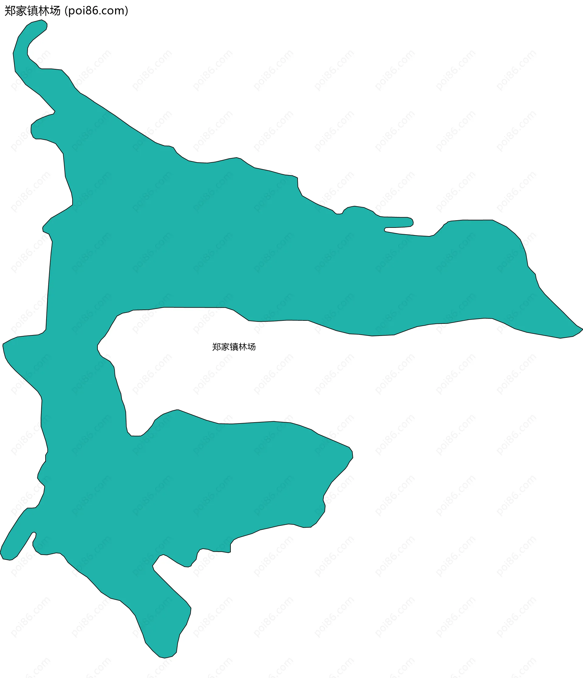 郑家镇林场边界地图