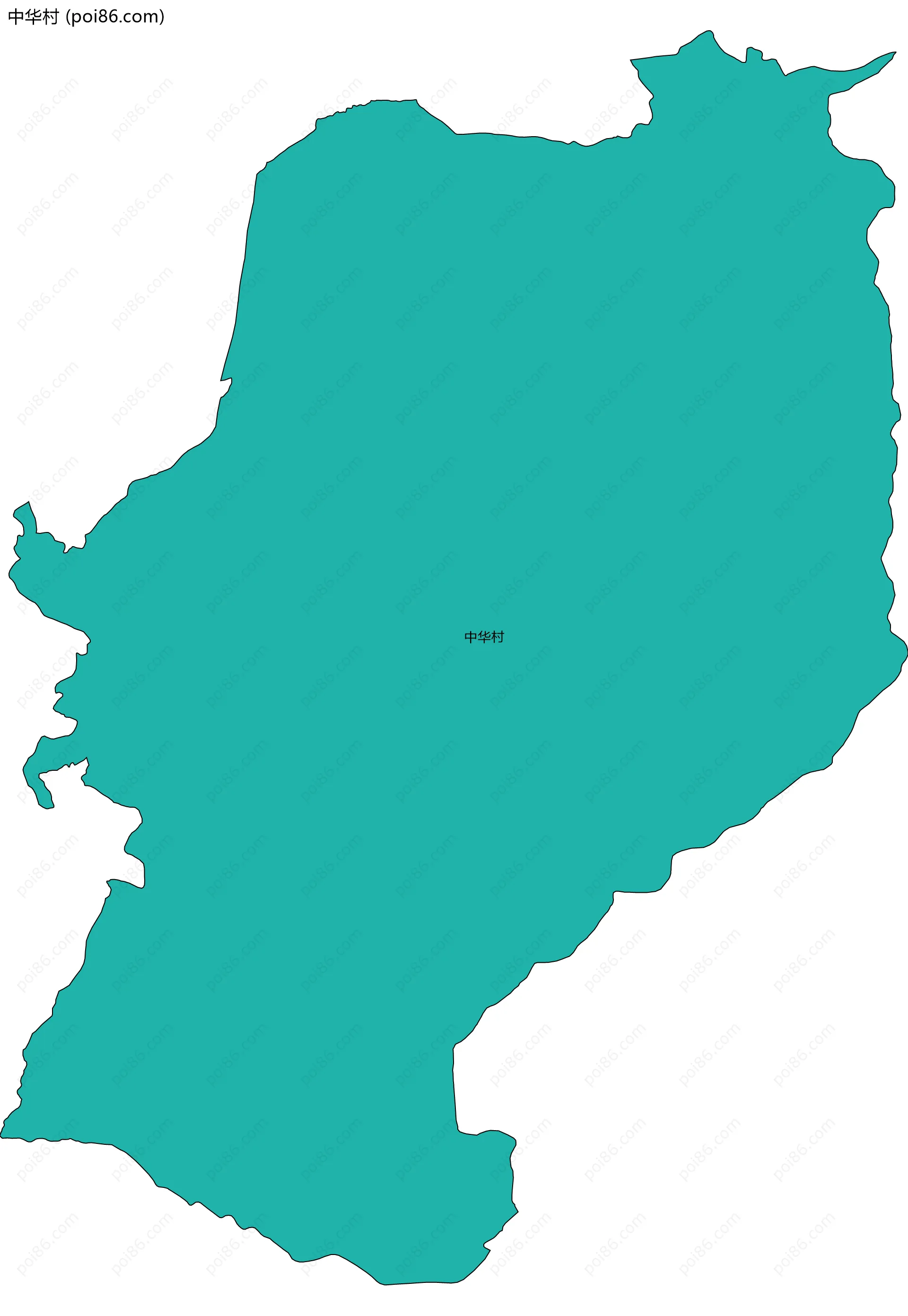 中华村边界地图