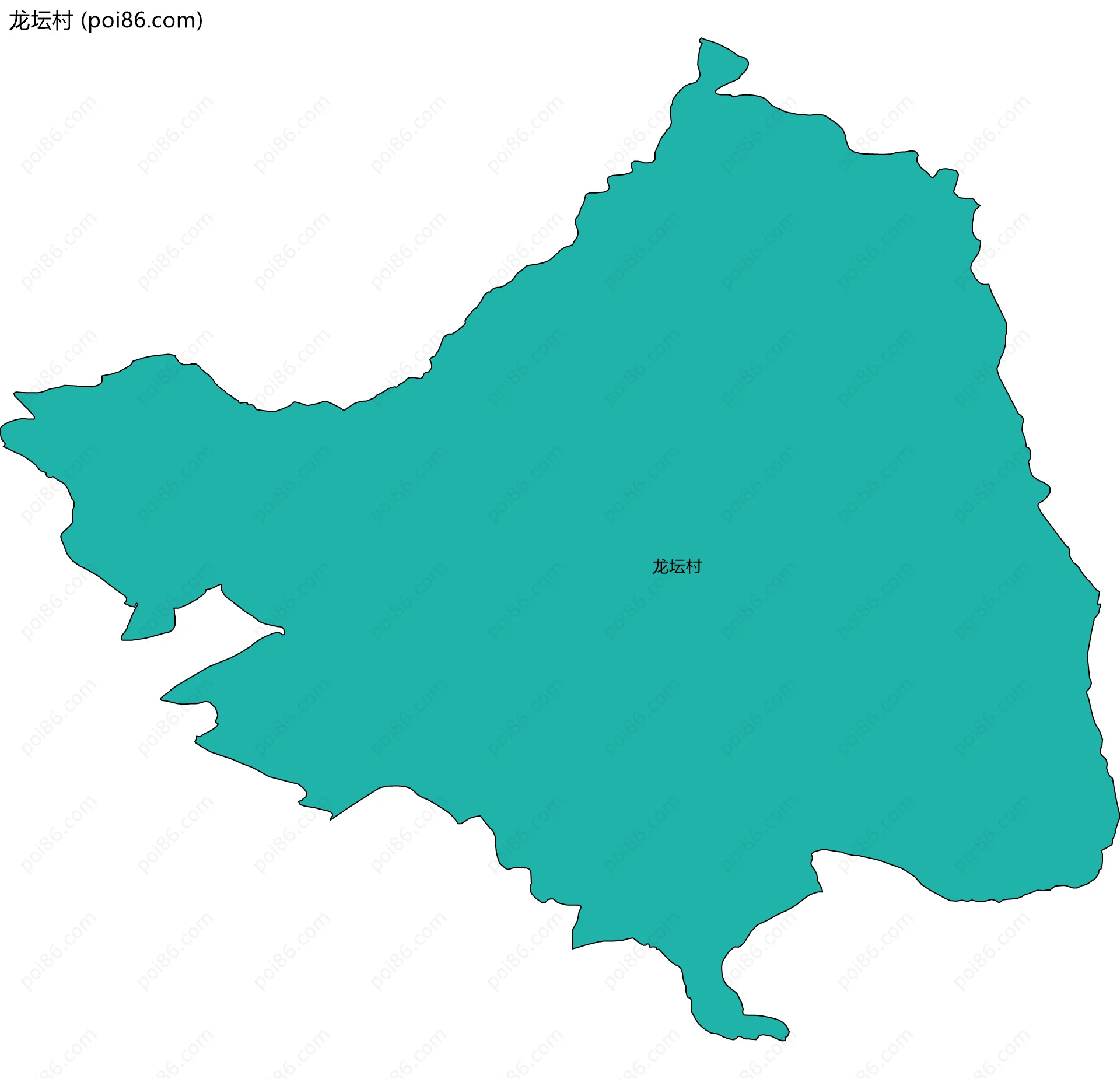 龙坛村边界地图