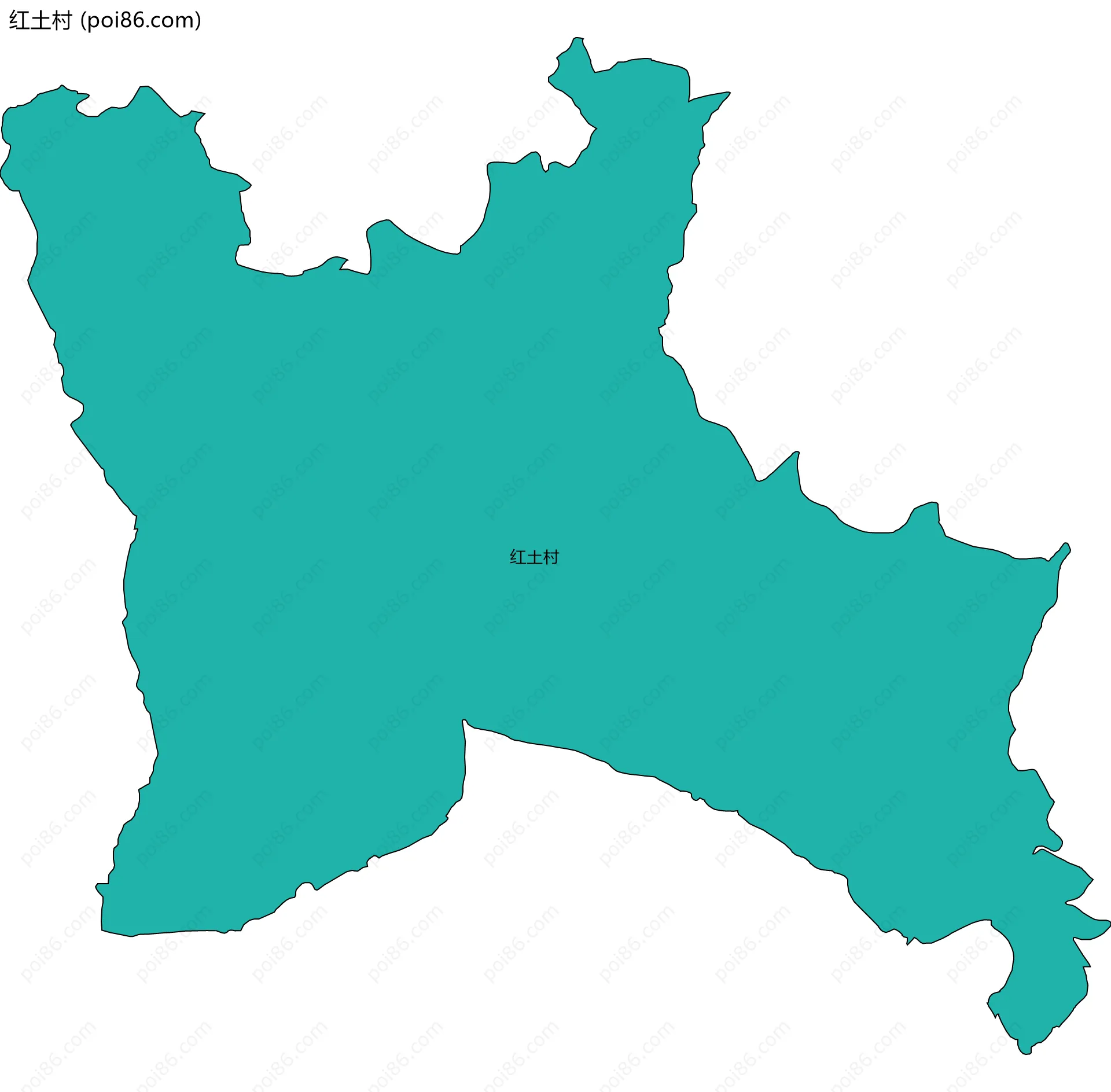红土村边界地图