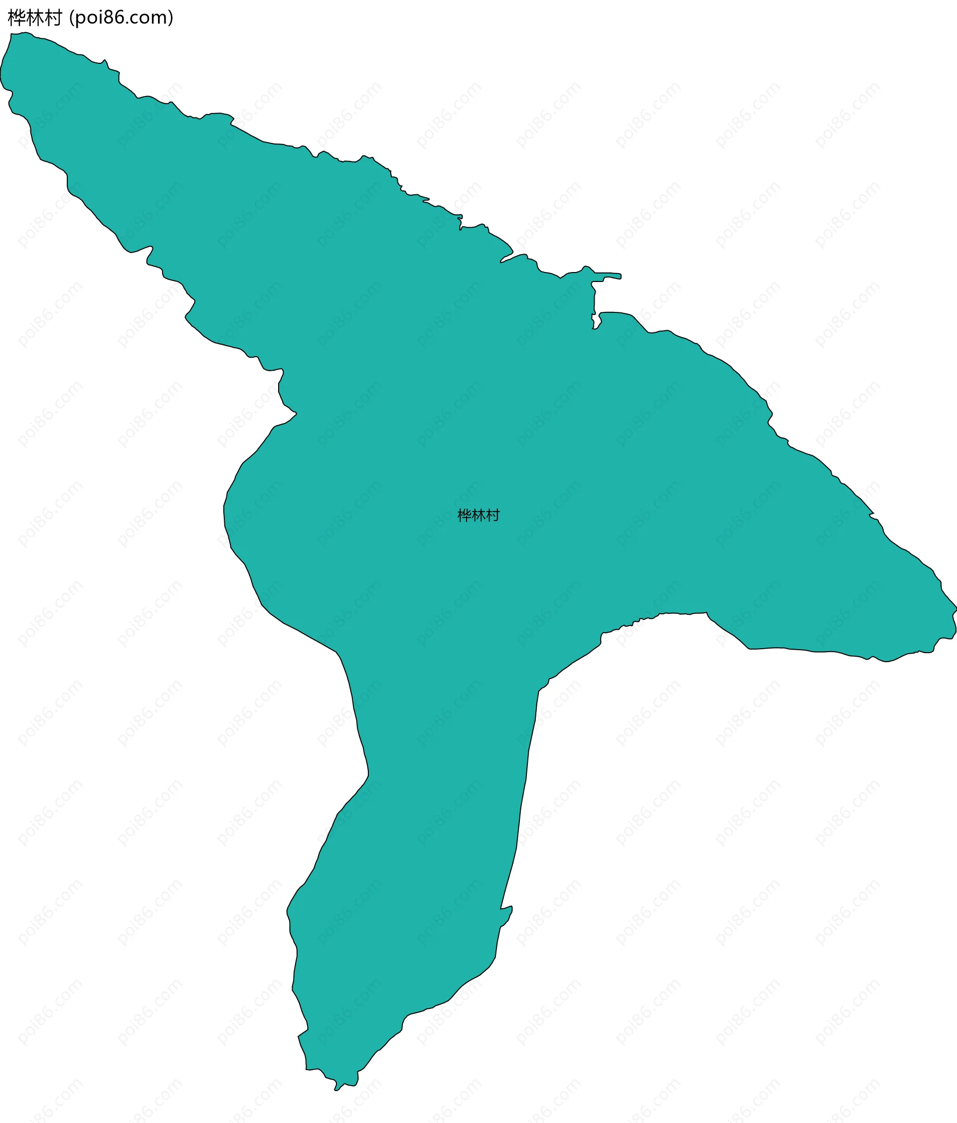 桦林村边界地图