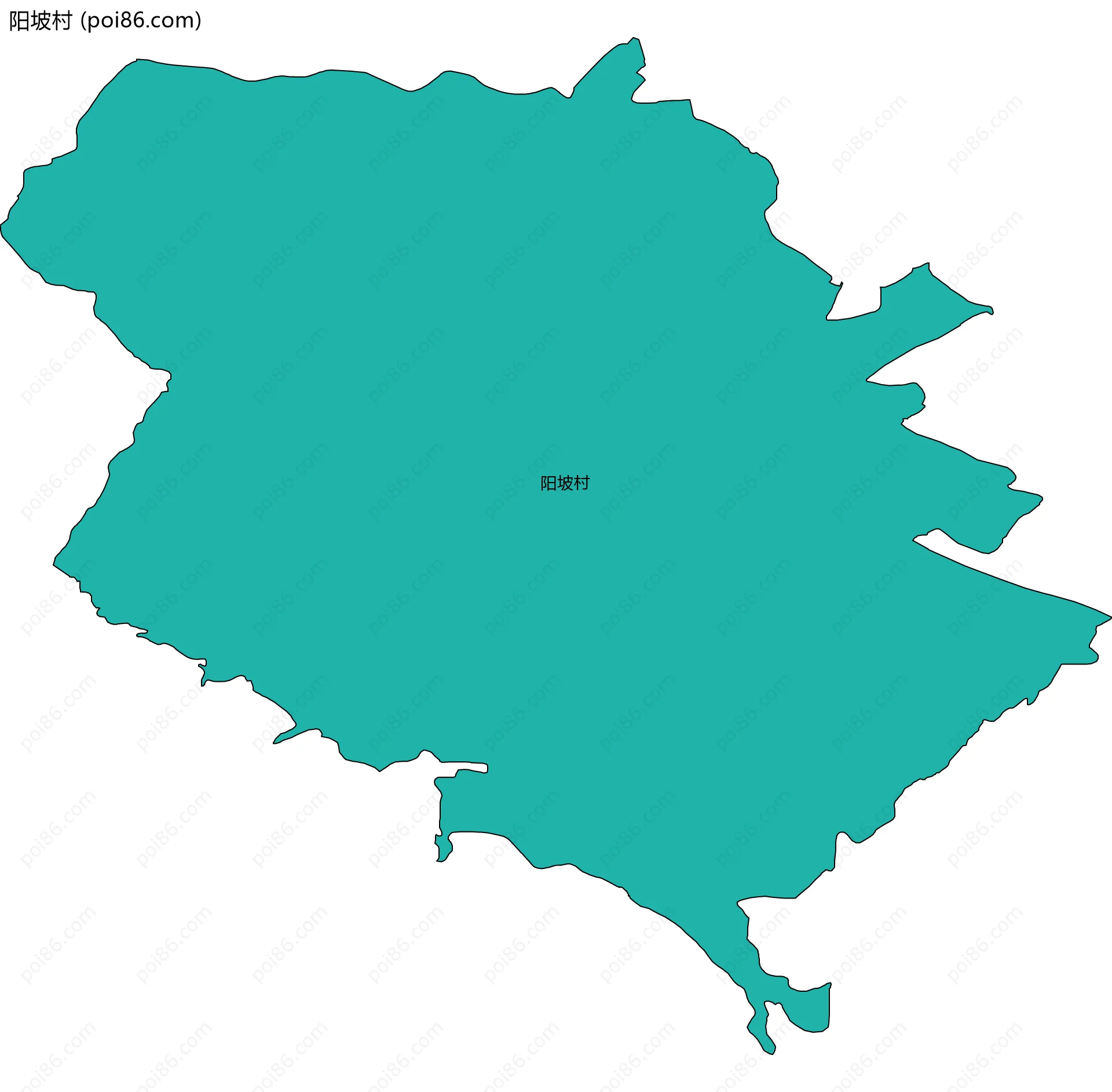 阳坡村边界地图