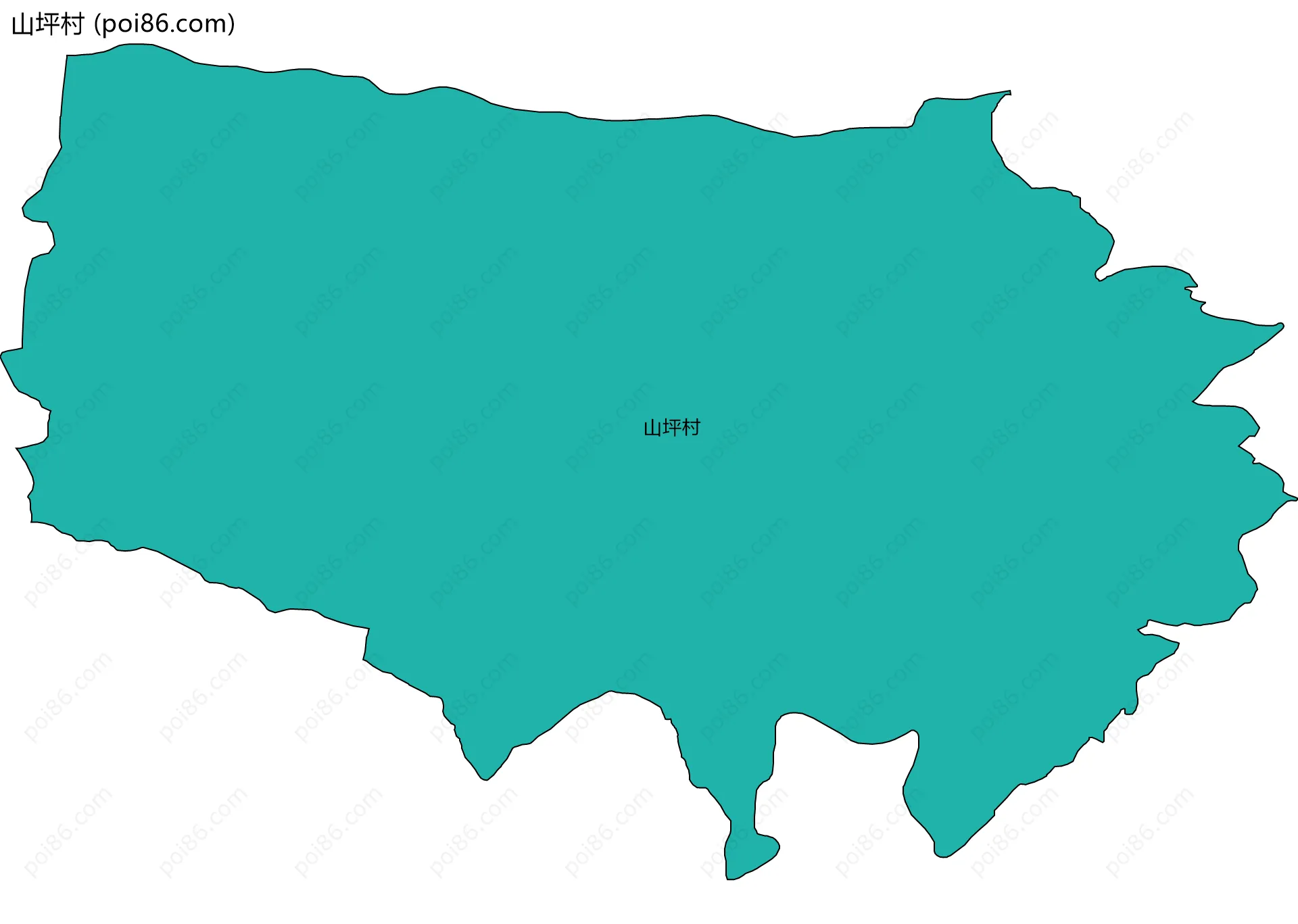 山坪村边界地图