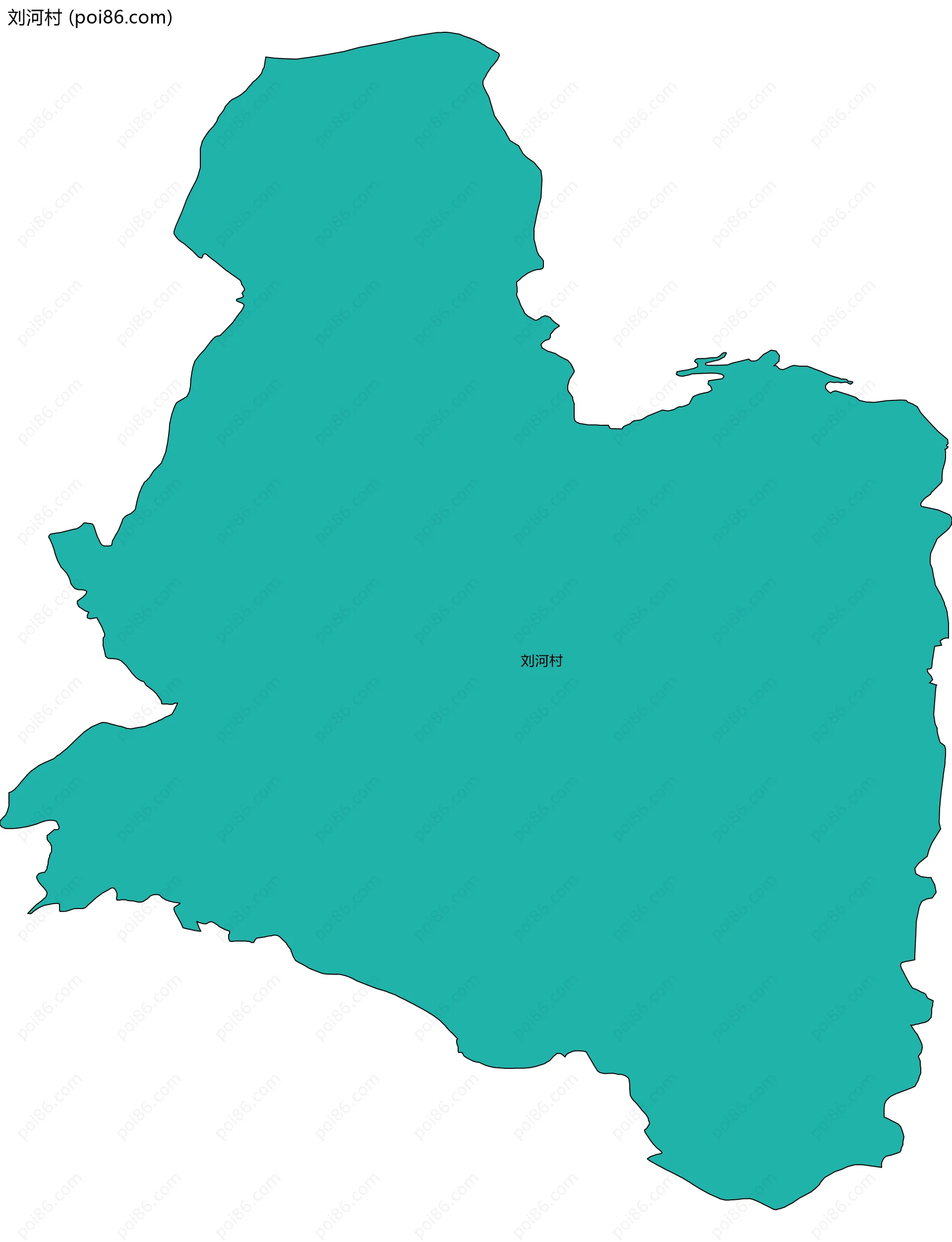 刘河村边界地图