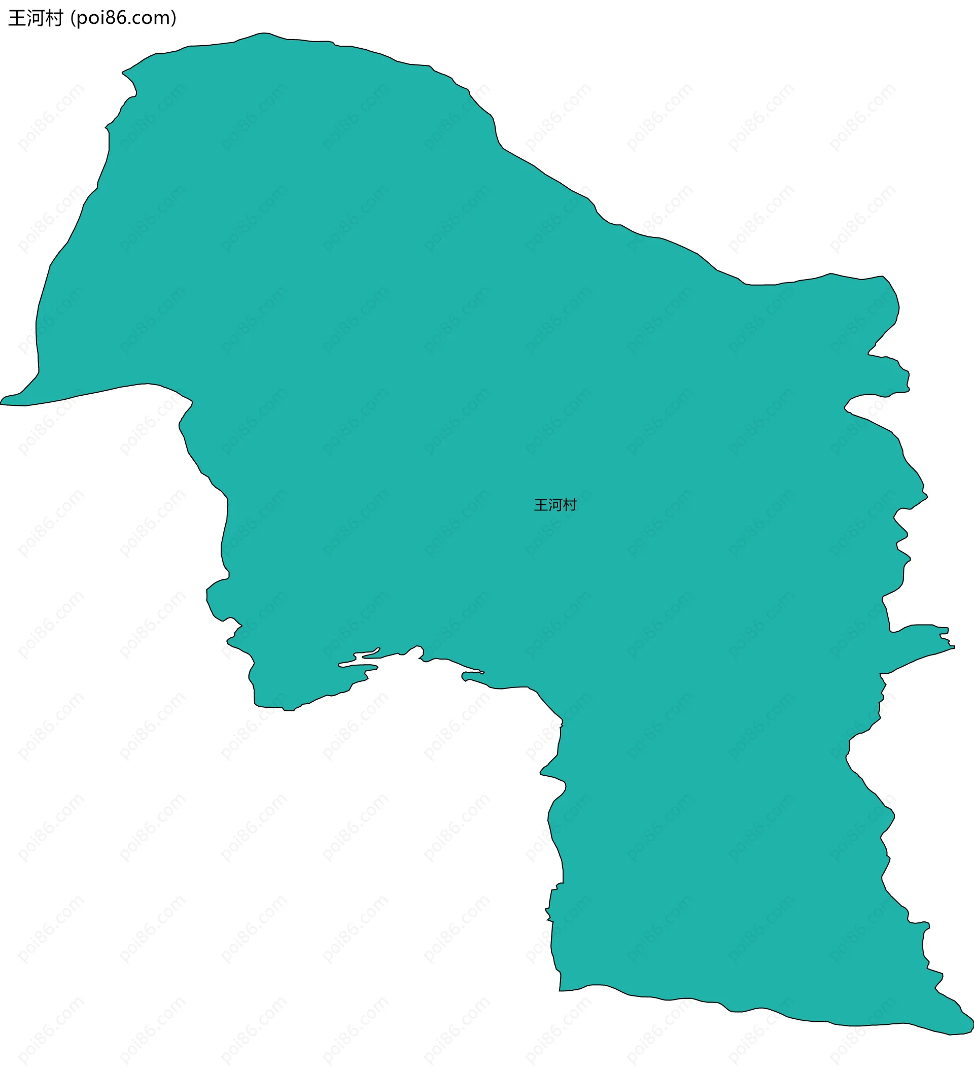 王河村边界地图