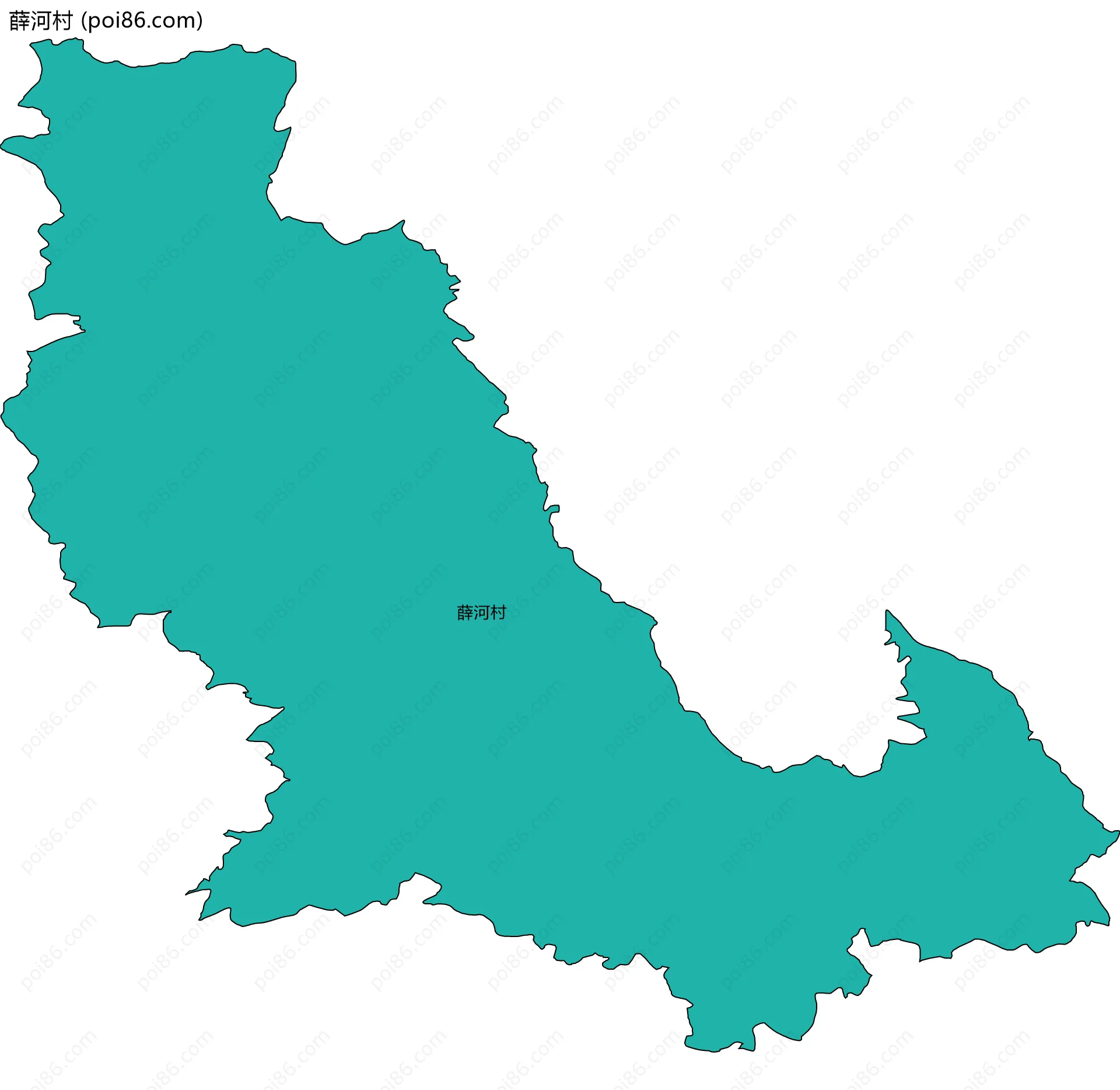 薛河村边界地图