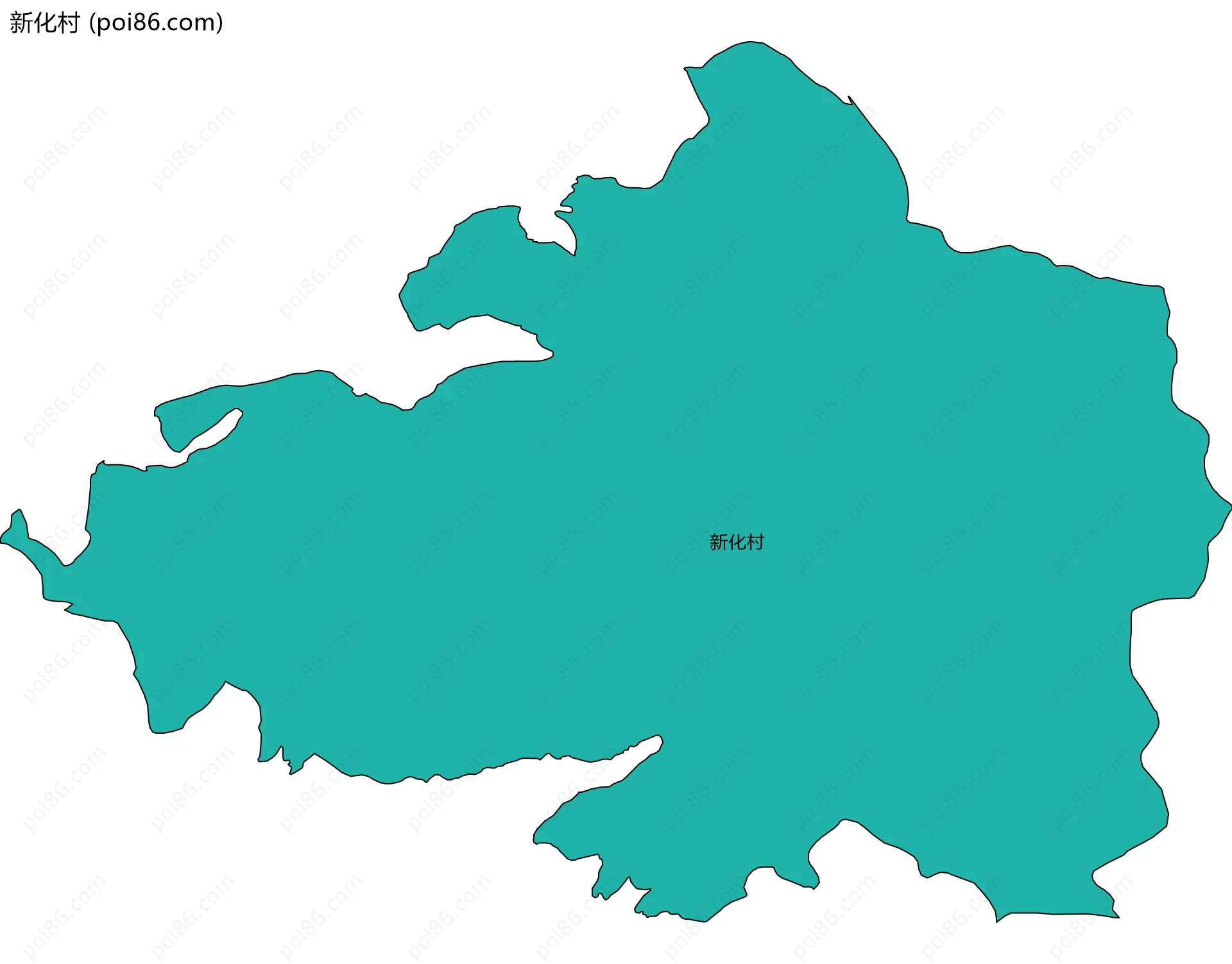 新化村边界地图